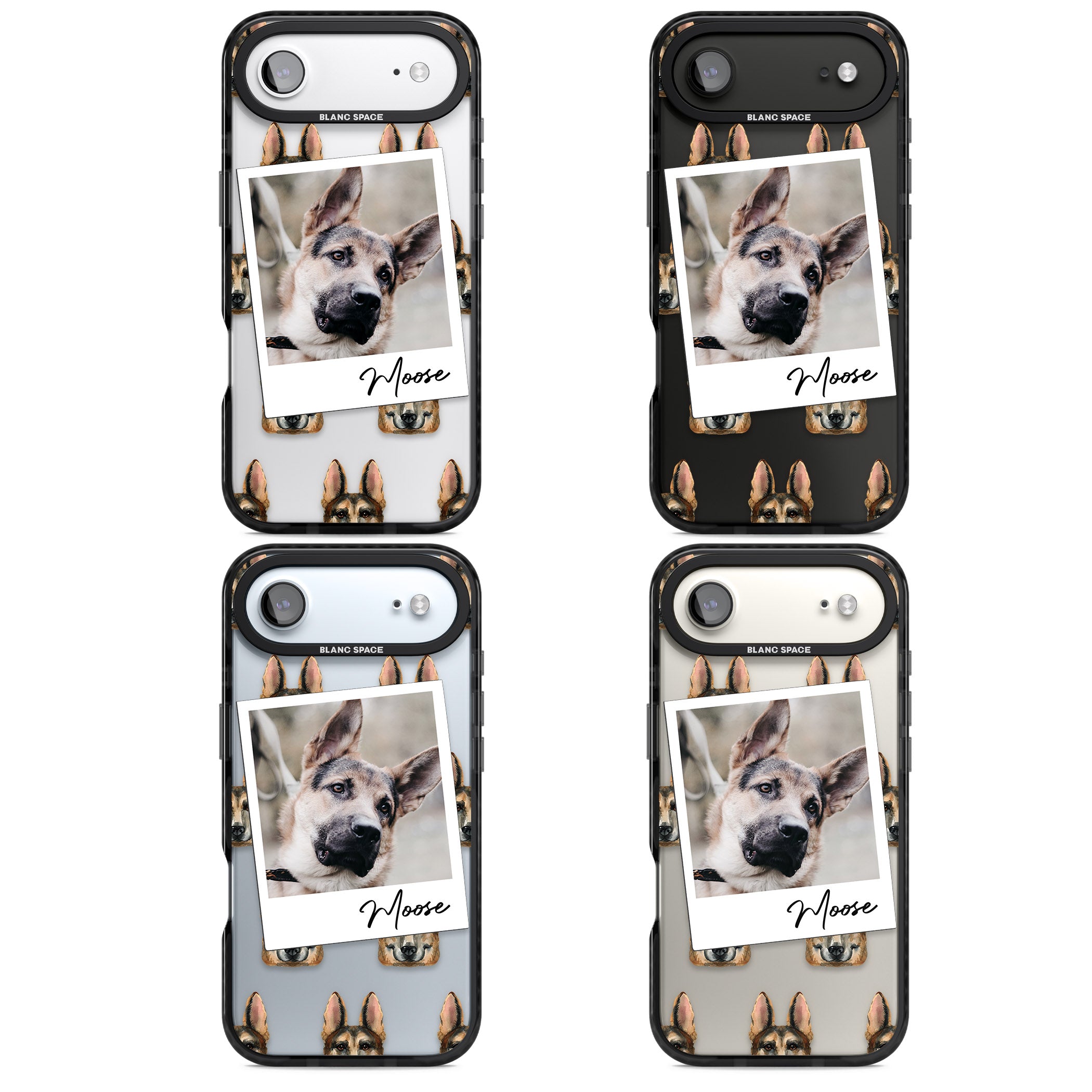 Personalised German Shepherd Instant Camera Photo iPhone 17 Air Impact Black Phone Case APT Impact Protection