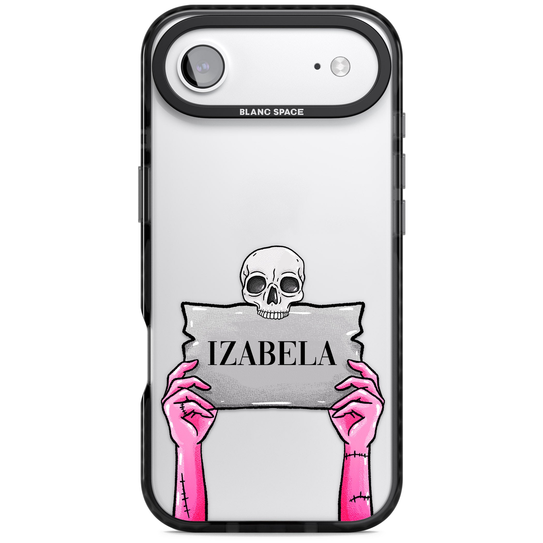 Personalised Grave Plaque iPhone 17 Air Impact Black Phone Case