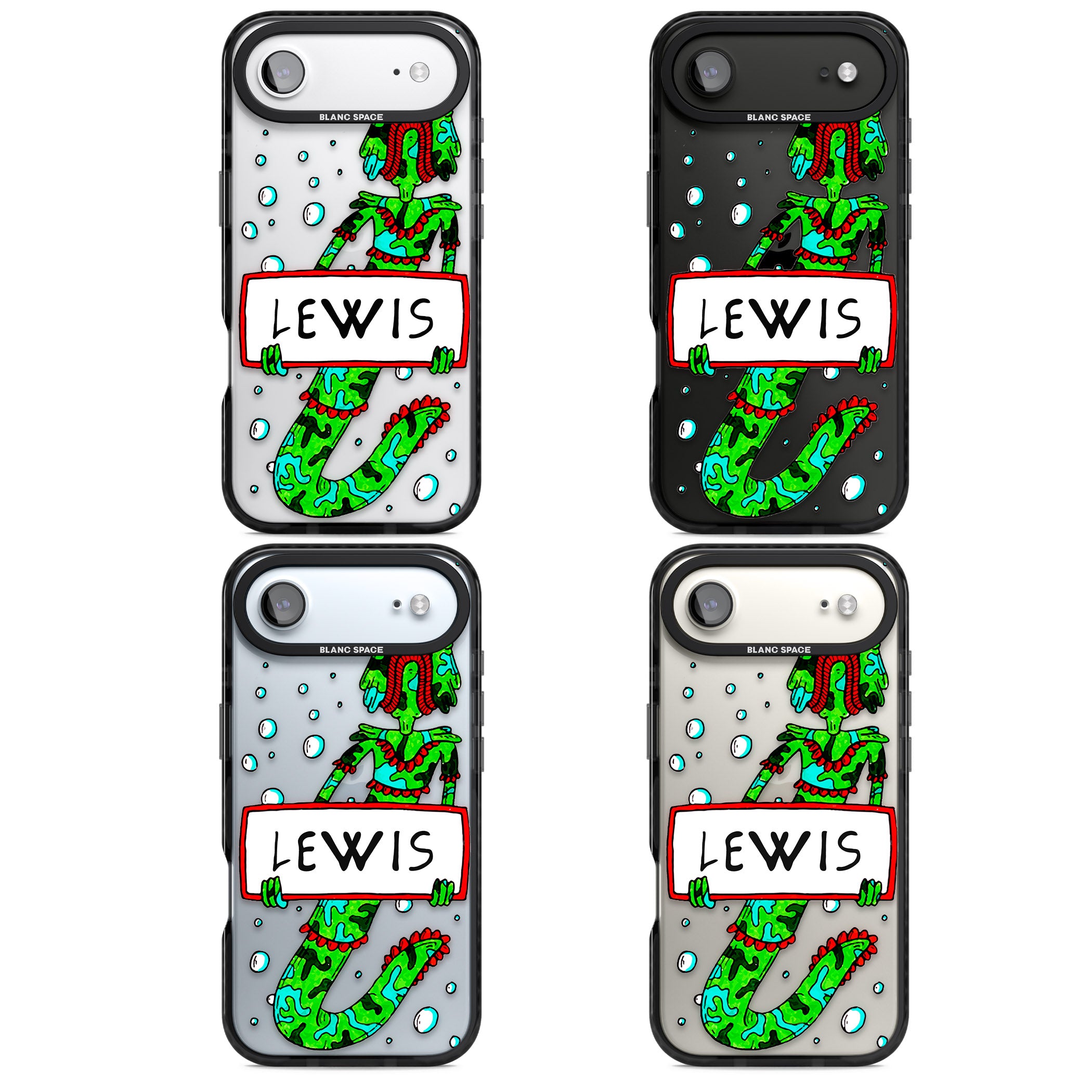 Personalised Fish Boy iPhone 17 Air Impact Black Phone Case APT Impact Protection