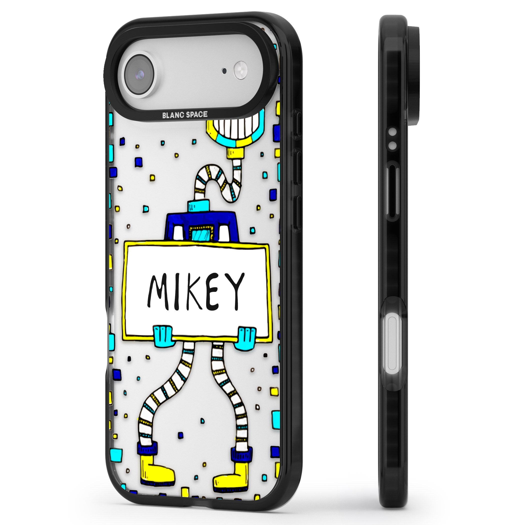 Personalised Tubes Guy iPhone 17 Air Impact Black Phone Case Side Profile