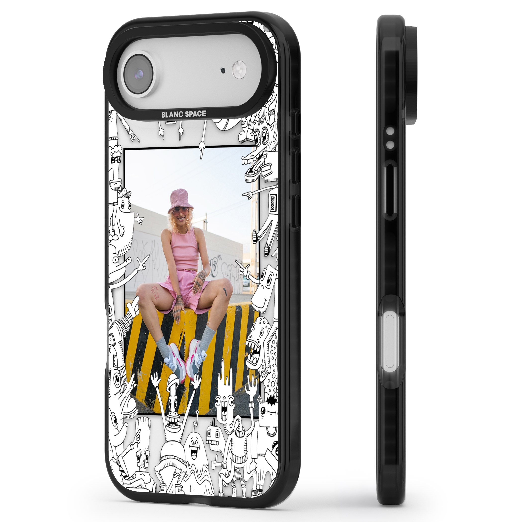Personalised Look At This Photo Case iPhone 17 Air Impact Black Phone Case Side Profile