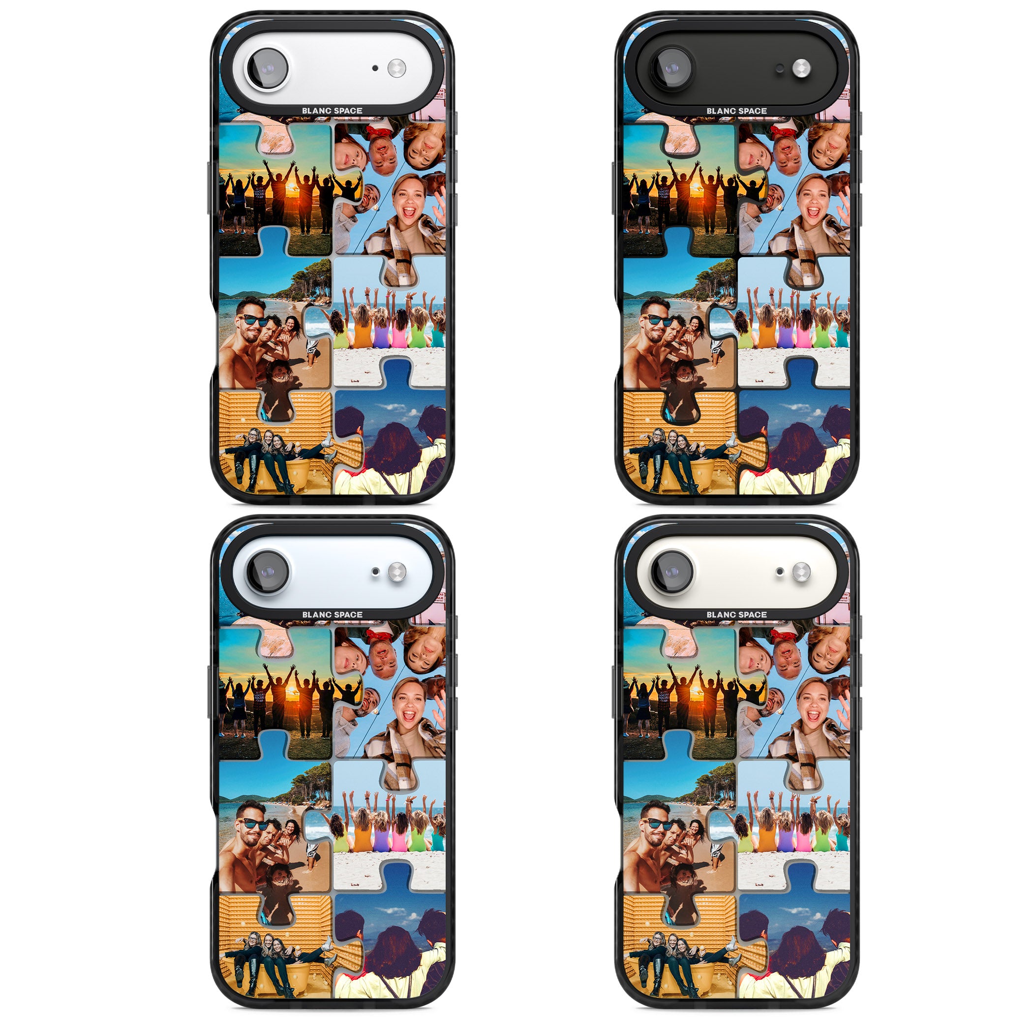 Personalised Jigsaw Photo Grid iPhone 17 Air Impact Black Phone Case APT Impact Protection