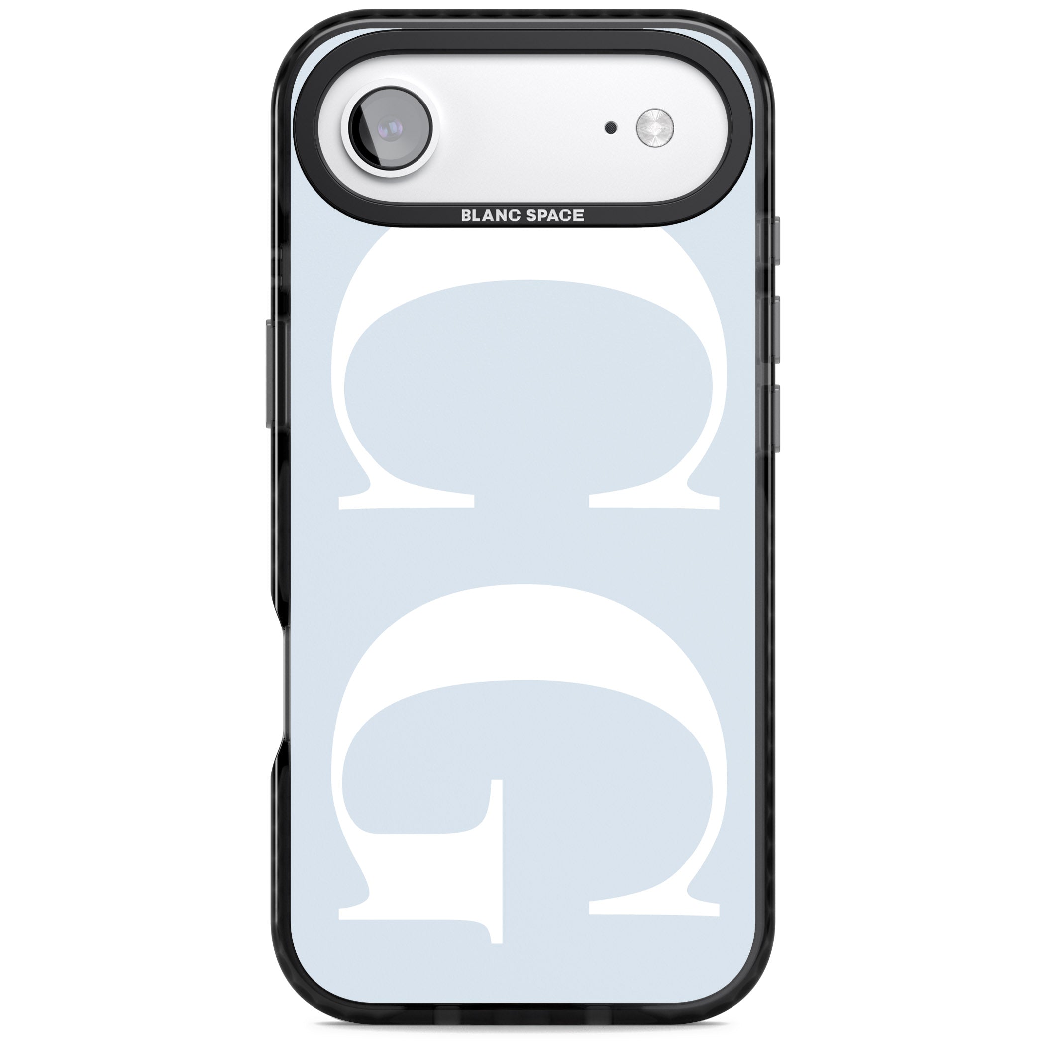 Personalised White & Blue Green Letters iPhone 17 Air Impact Black Phone Case