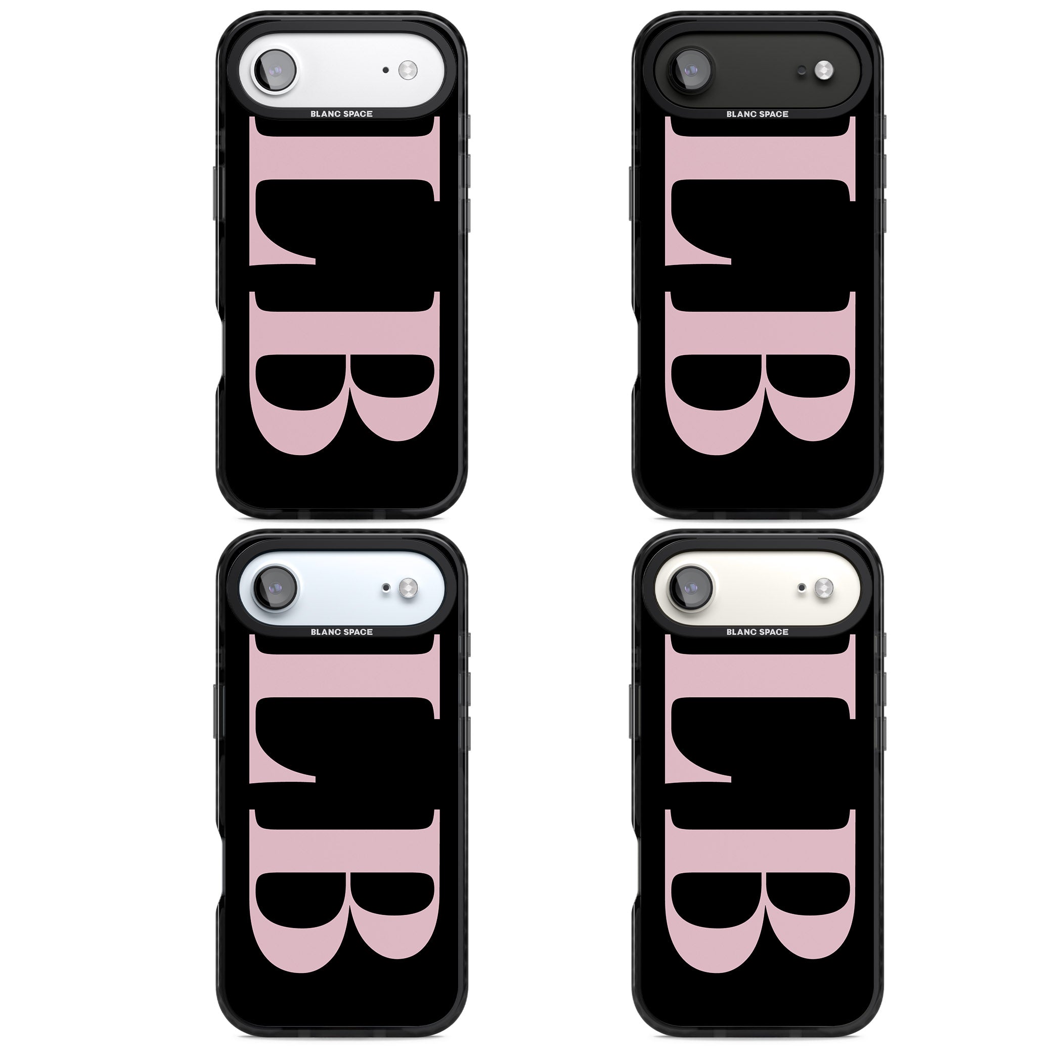 Personalised Pink & Black Green Letters iPhone 17 Air Impact Black Phone Case APT Impact Protection