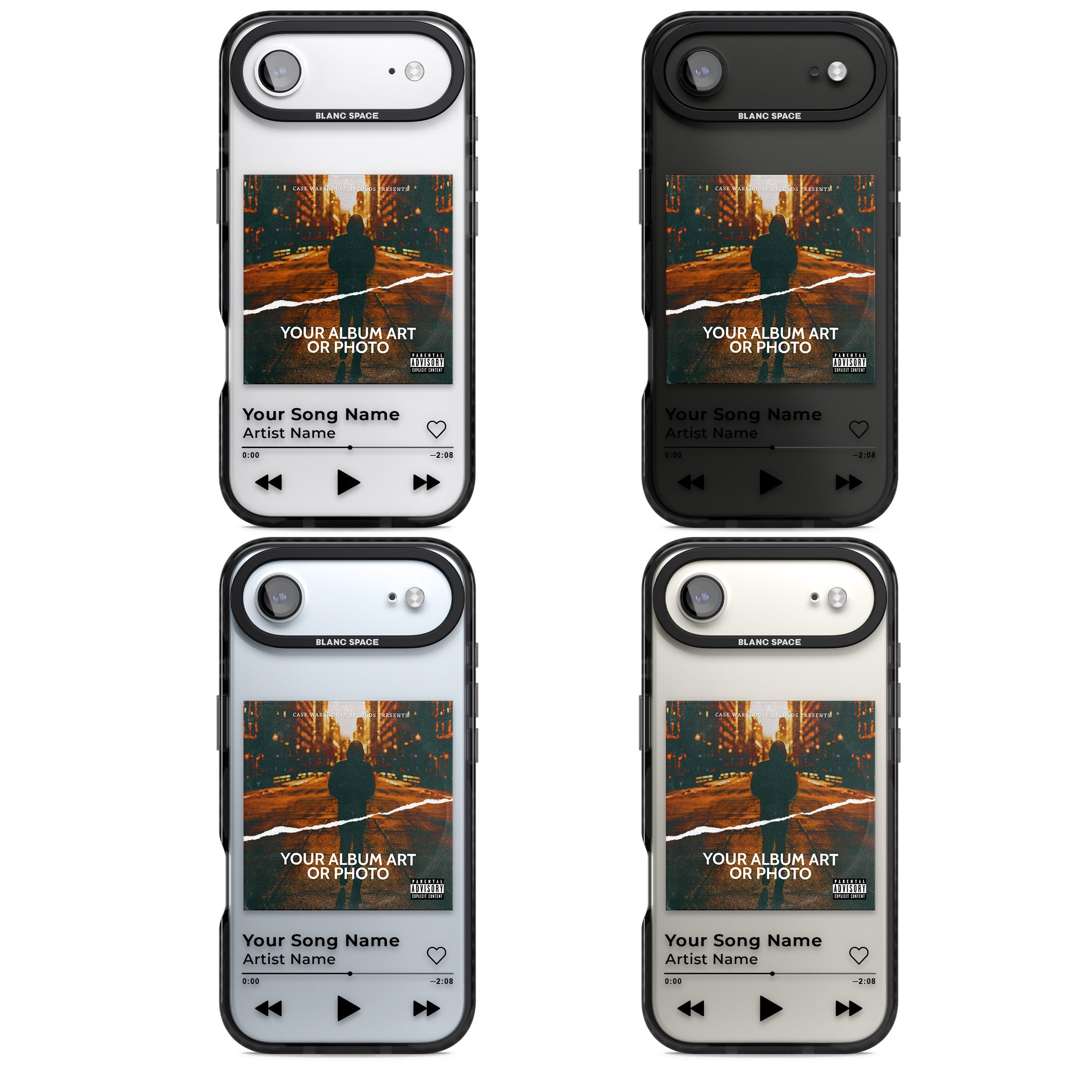 Personalised Album Art iPhone 17 Air Impact Black Phone Case APT Impact Protection
