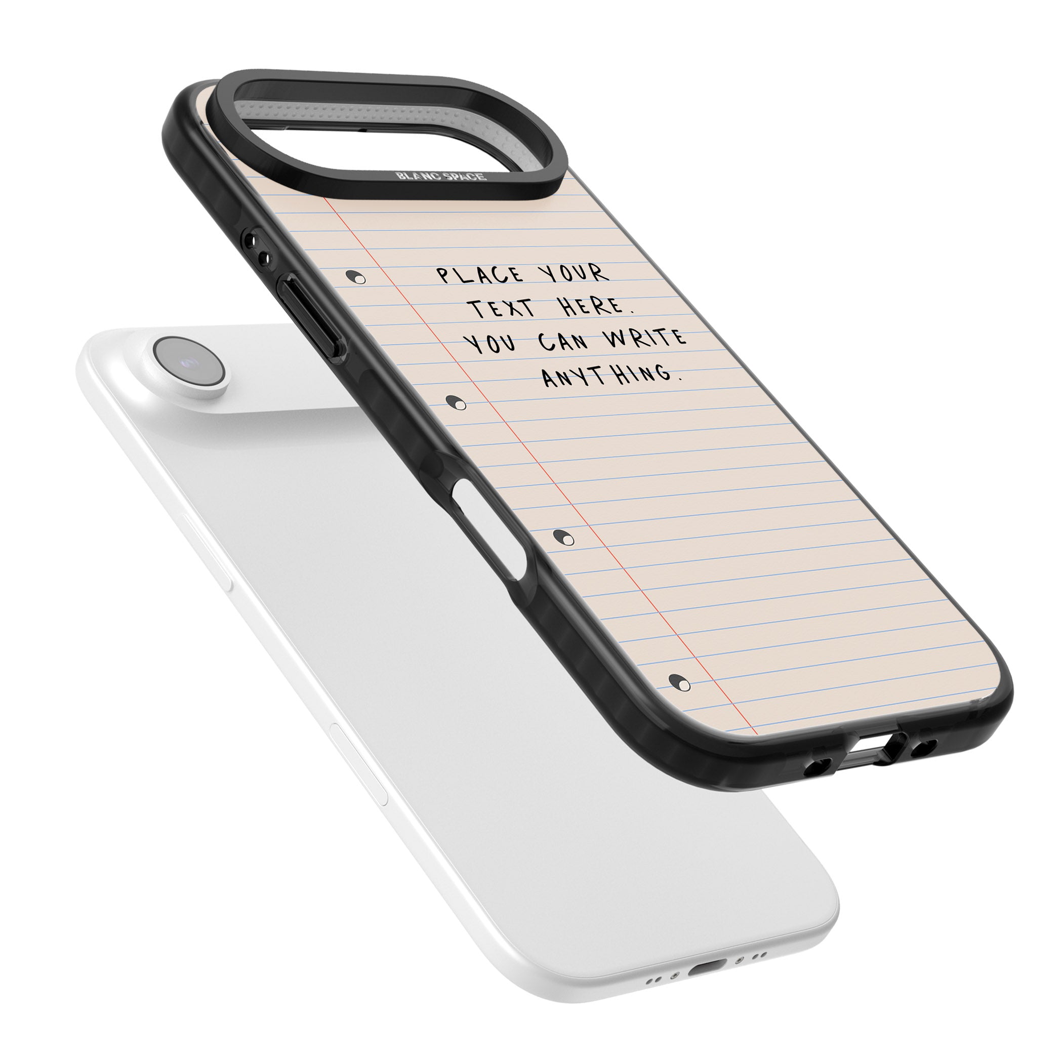 Personalised Lined Paper iPhone 17 Air Impact Black Phone Case Colours