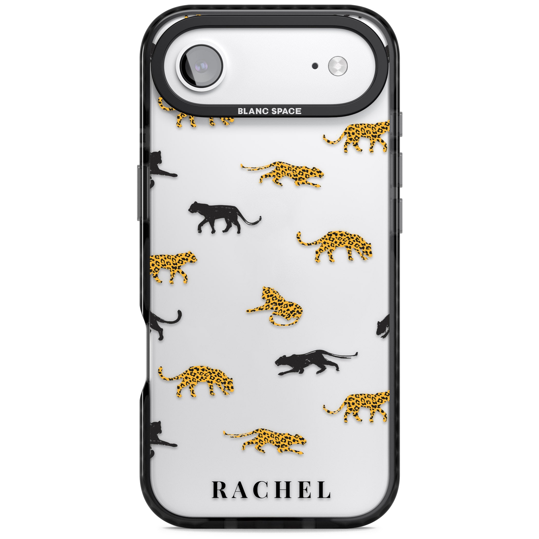 Personalised Jaguar Pattern iPhone 17 Air Impact Black Phone Case