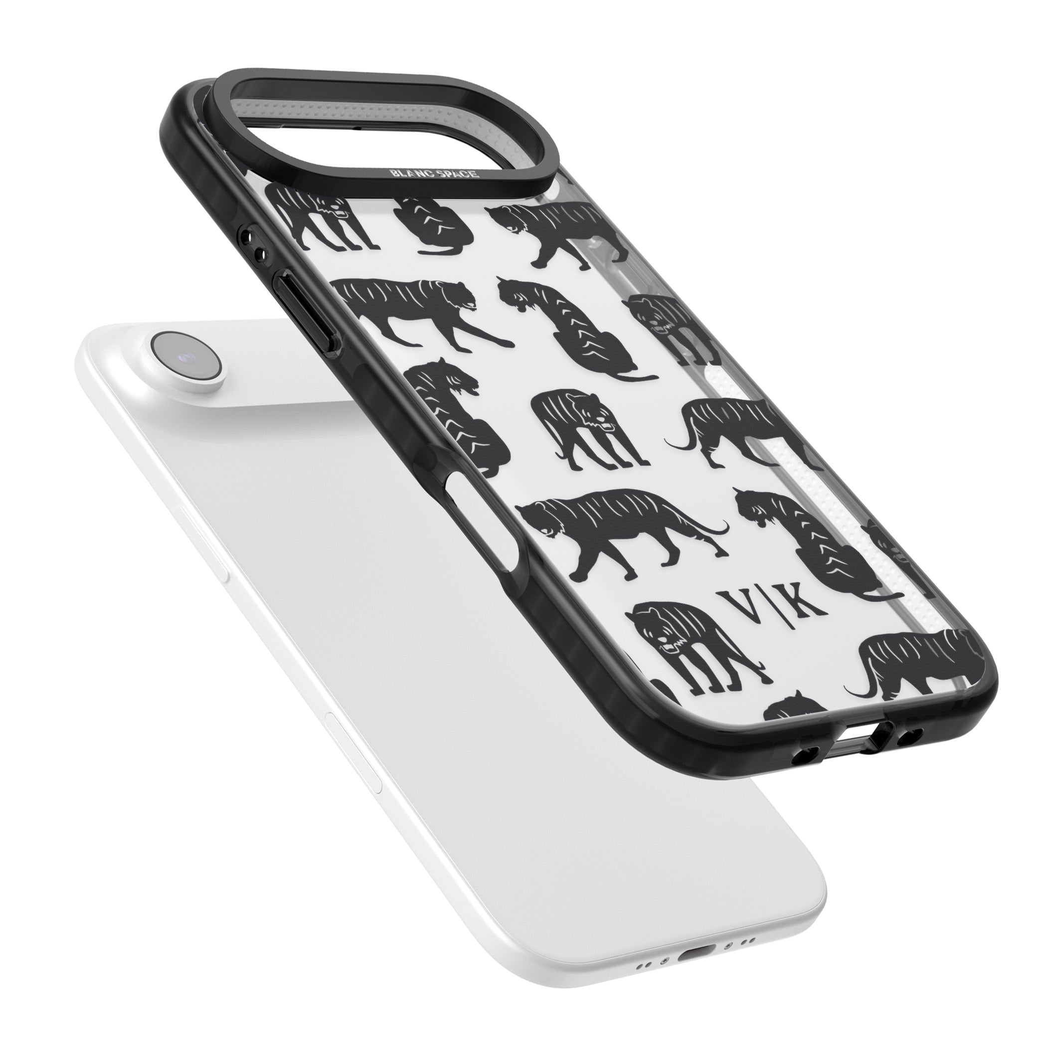 Personalised Tiger Silhouettes iPhone 17 Air Impact Black Phone Case Colours