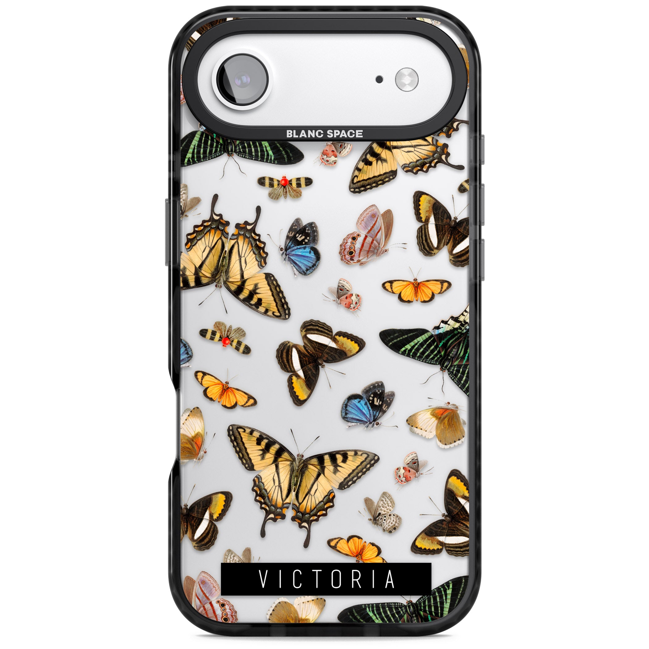 Personalised Butterfly Archive iPhone 17 Air Impact Black Phone Case