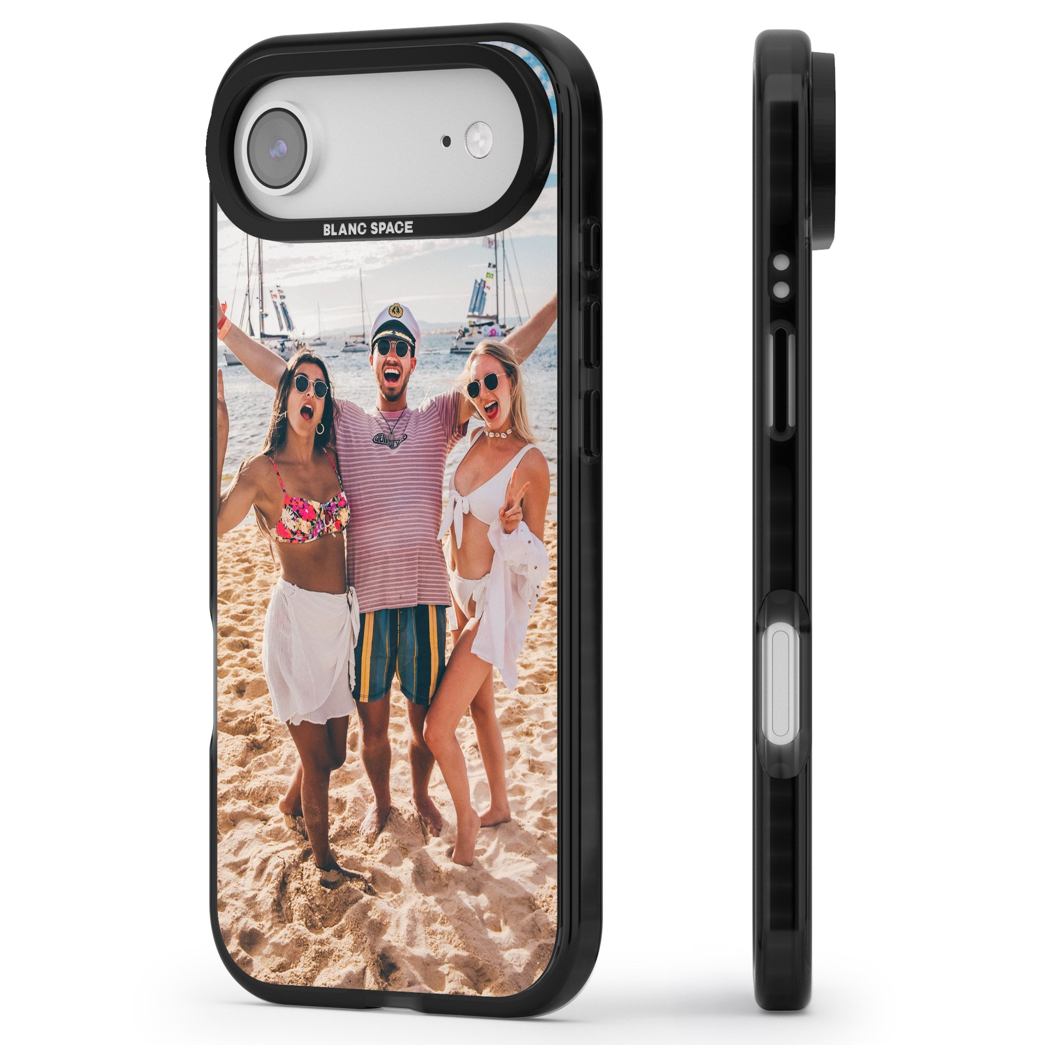 Personalised Photo iPhone 17 Air Impact Black Phone Case Side Profile