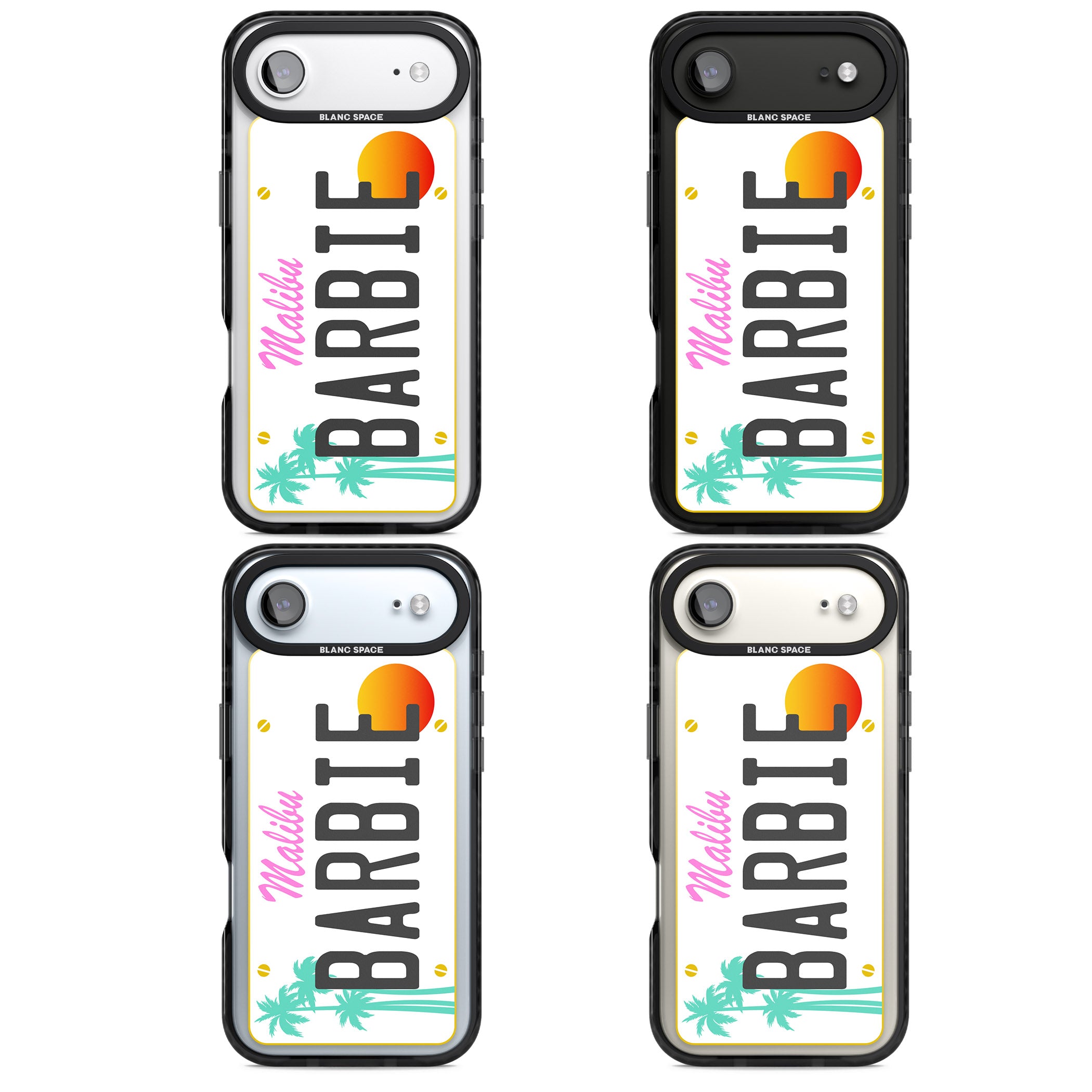 Personalised Malibu License Plate iPhone 17 Air Impact Black Phone Case APT Impact Protection