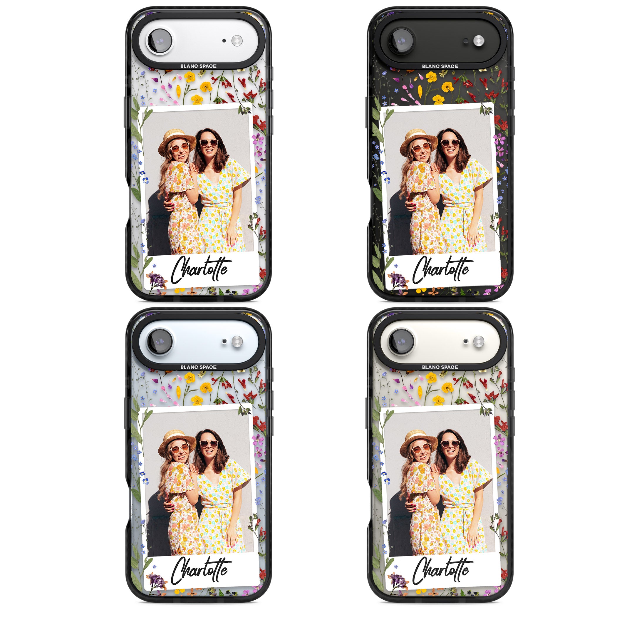 Personalised Wildflower Instant Photo iPhone 17 Air Impact Black Phone Case APT Impact Protection