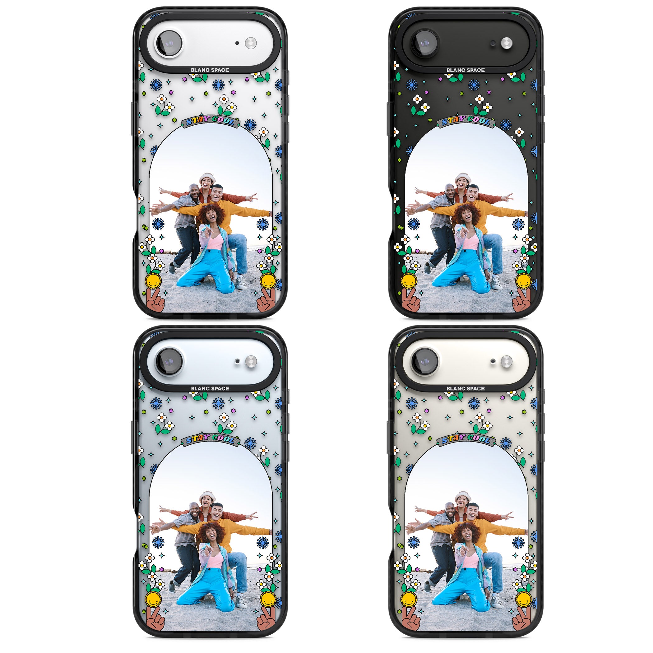 Personalised Summer Photo Frame iPhone 17 Air Impact Black Phone Case APT Impact Protection