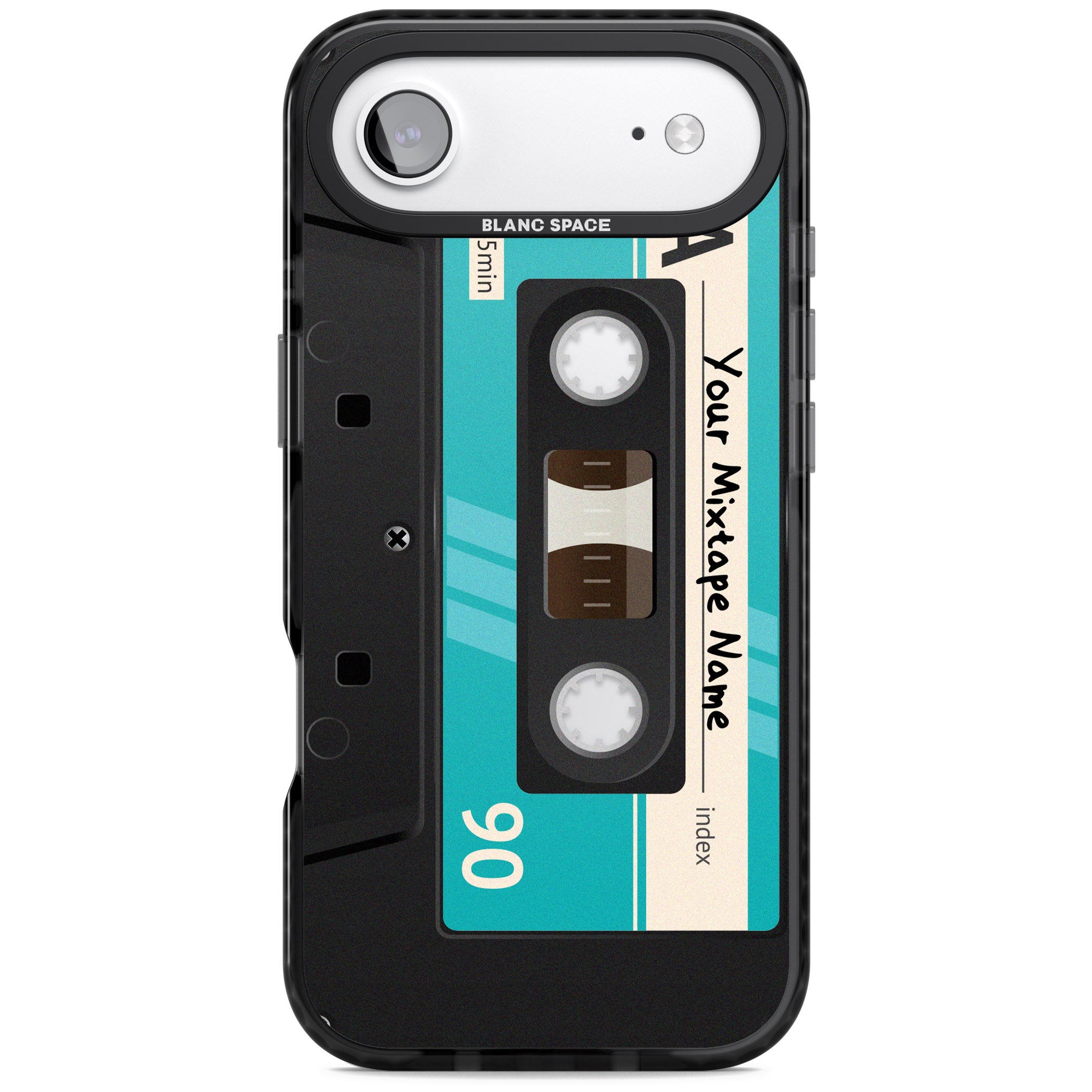 Personalised Retro Mixtape Dark iPhone 17 Air Impact Black Phone Case