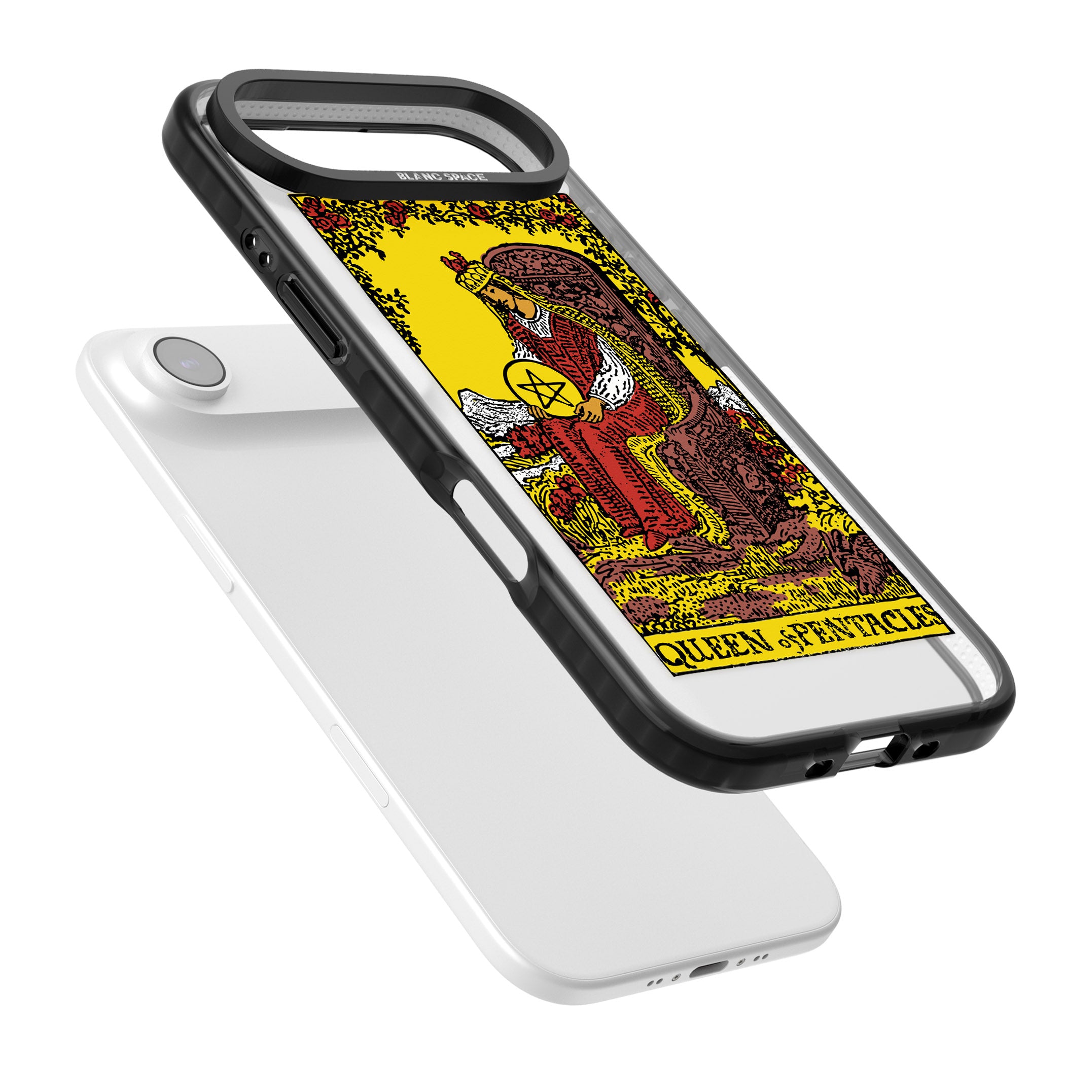 Personalised Queen Of Pentacles Tarot Card (Color) iPhone 17 Air Impact Black Phone Case Colours