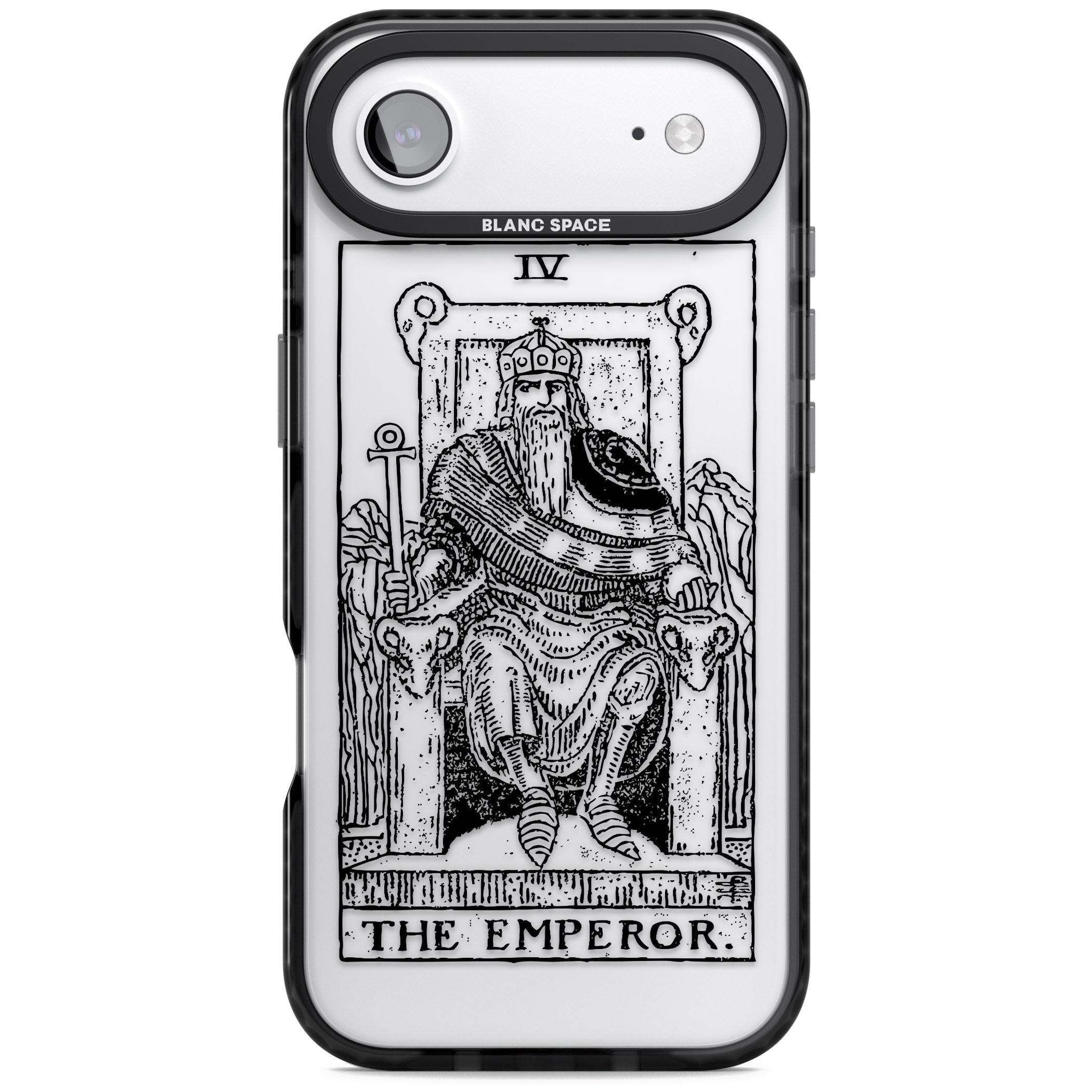 Personalised The Emperor Tarot iPhone 17 Air Impact Black Phone Case