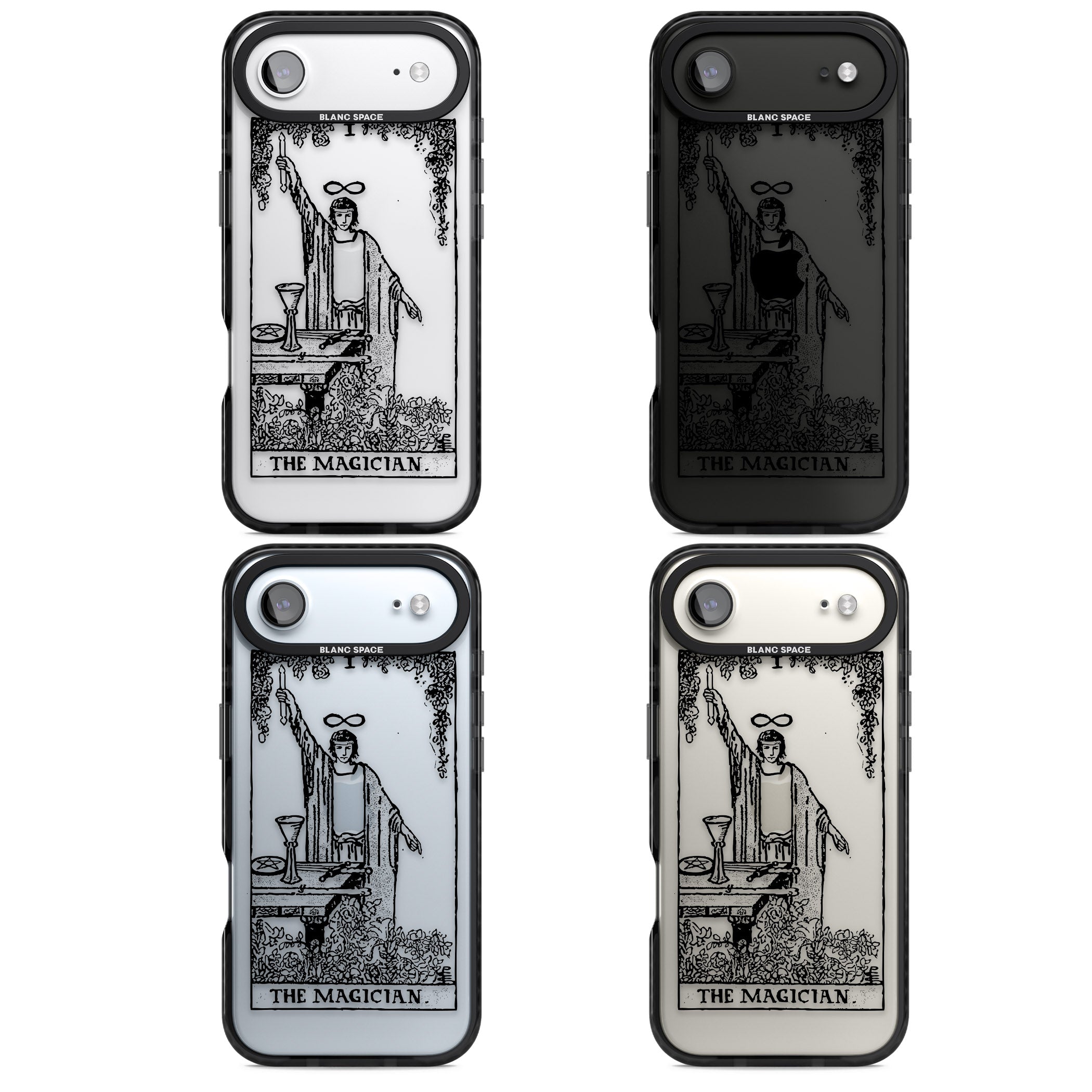 Personalised The Magician Tarot Transparent iPhone 17 Air Impact Black Phone Case APT Impact Protection