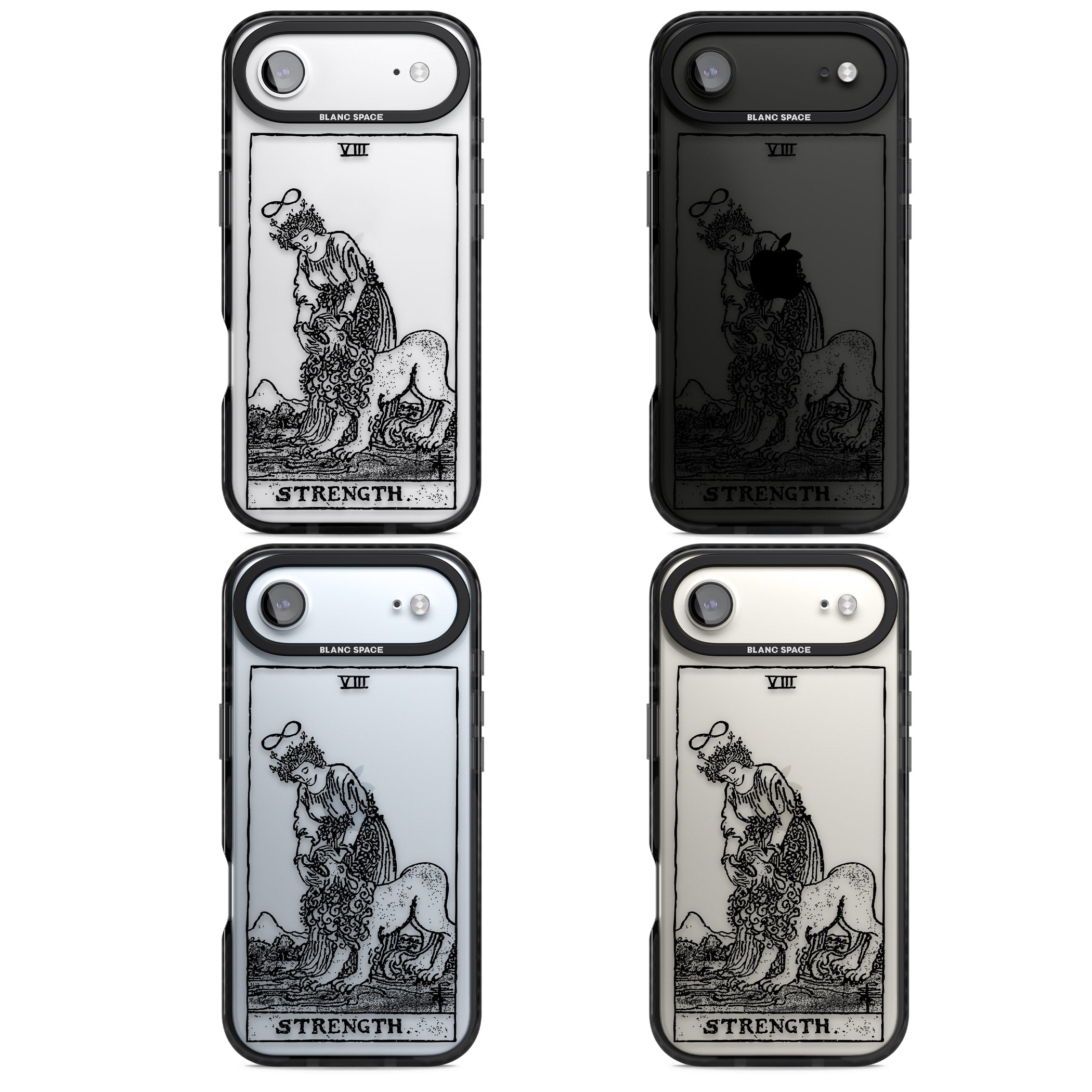 Personalised Strength Tarot Card (Clear) iPhone 17 Air Impact Black Phone Case APT Impact Protection