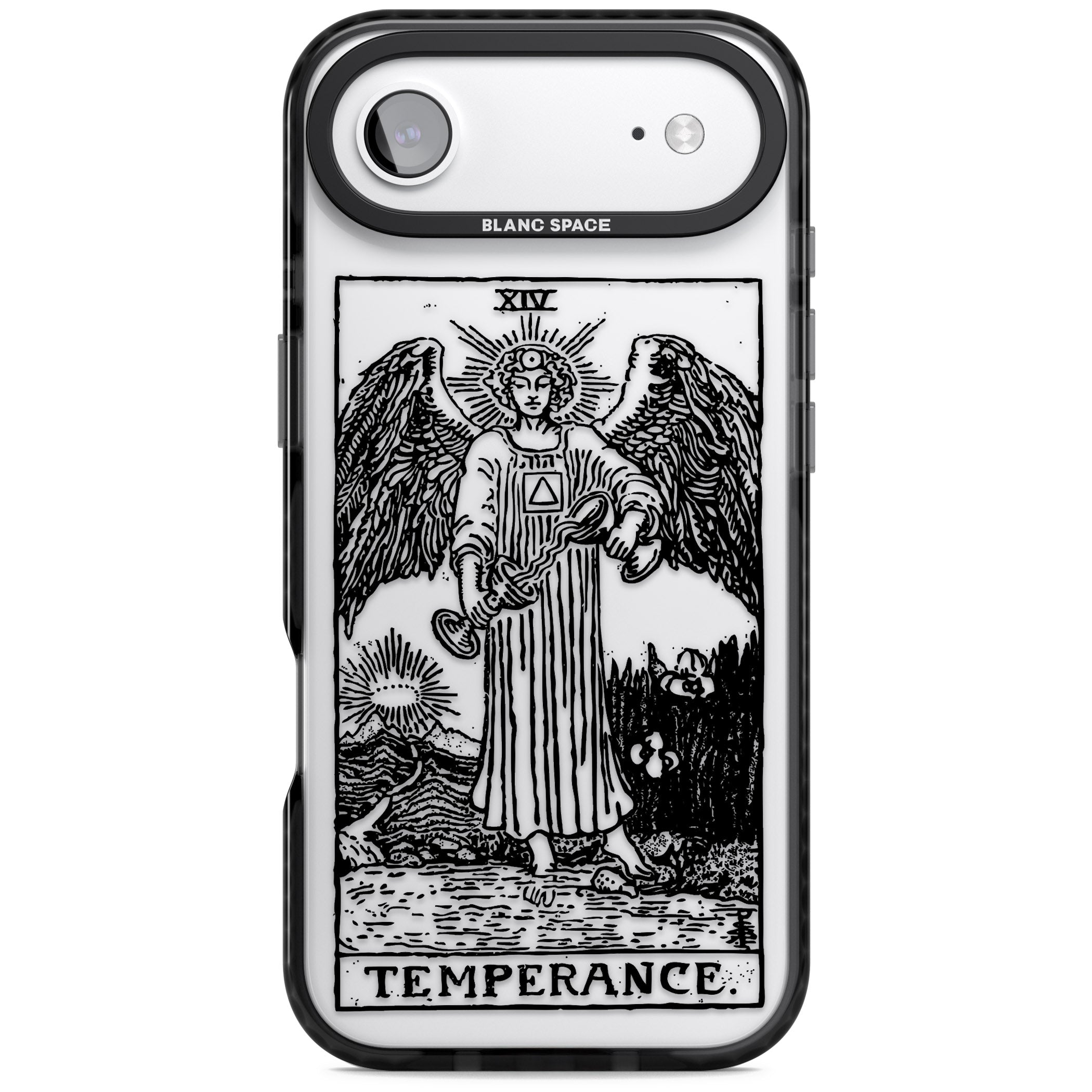 Personalised Temperance Tarot Card (Clear) iPhone 17 Air Impact Black Phone Case
