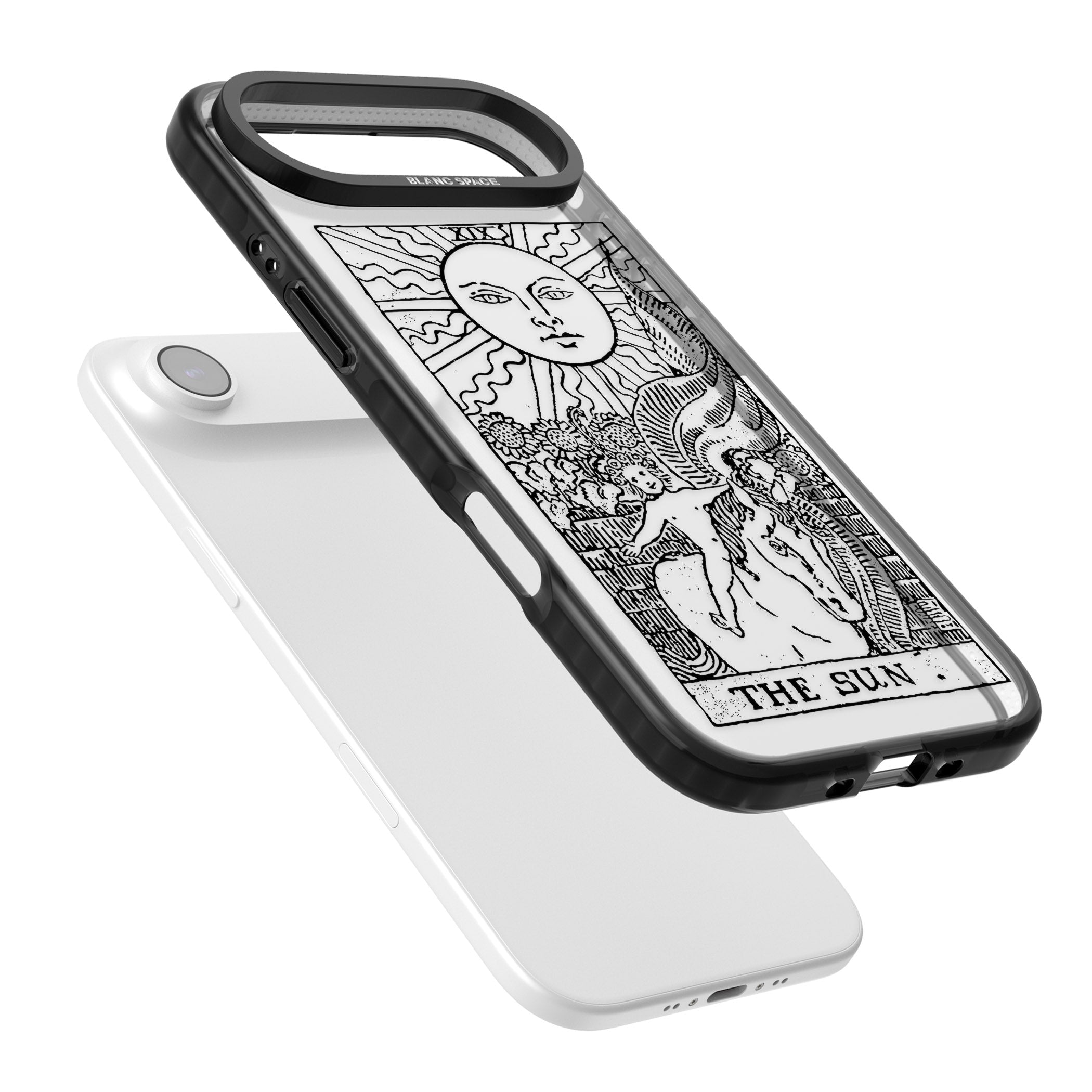 Personalised The Sun Tarot Card (Clear) iPhone 17 Air Impact Black Phone Case Colours