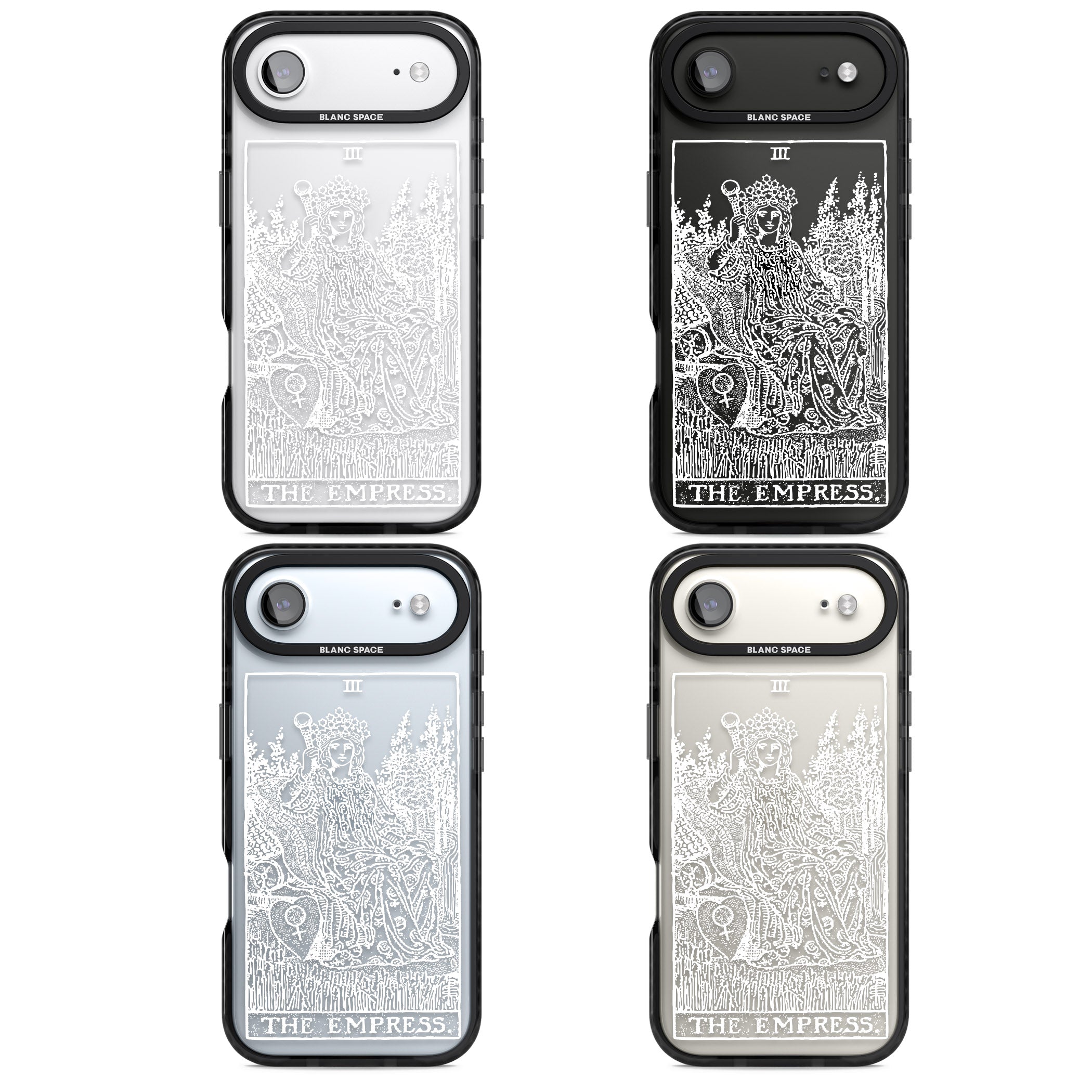 Personalised The Empress Tarot Card (White) iPhone 17 Air Impact Black Phone Case APT Impact Protection