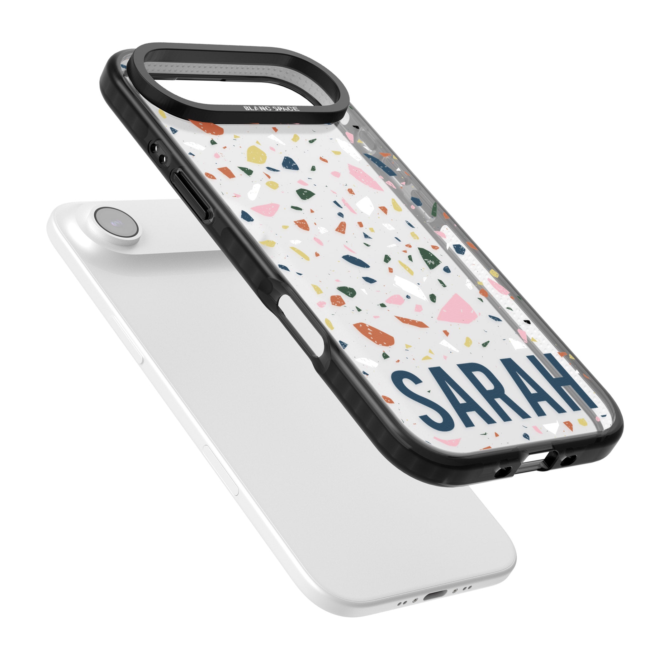 Personalised Terrazzo iPhone 17 Air Impact Black Phone Case Colours