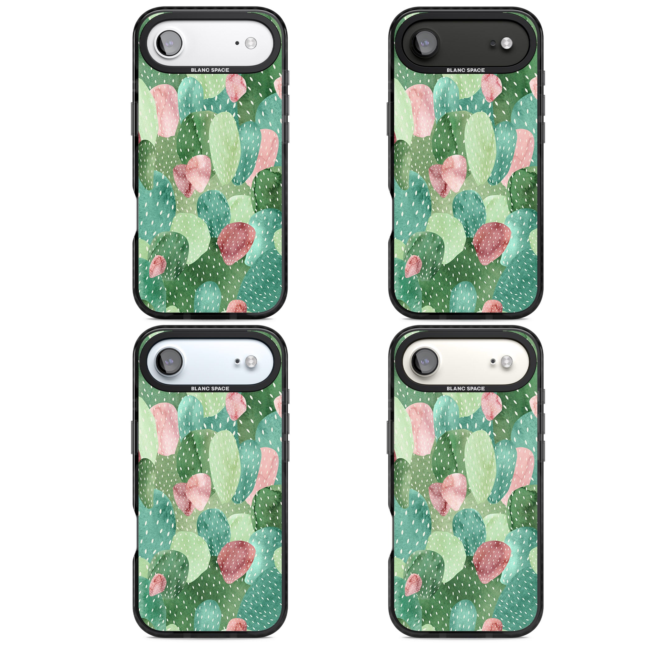 Cactus Charm iPhone 17 Air Impact Black Phone Case APT Impact Protection