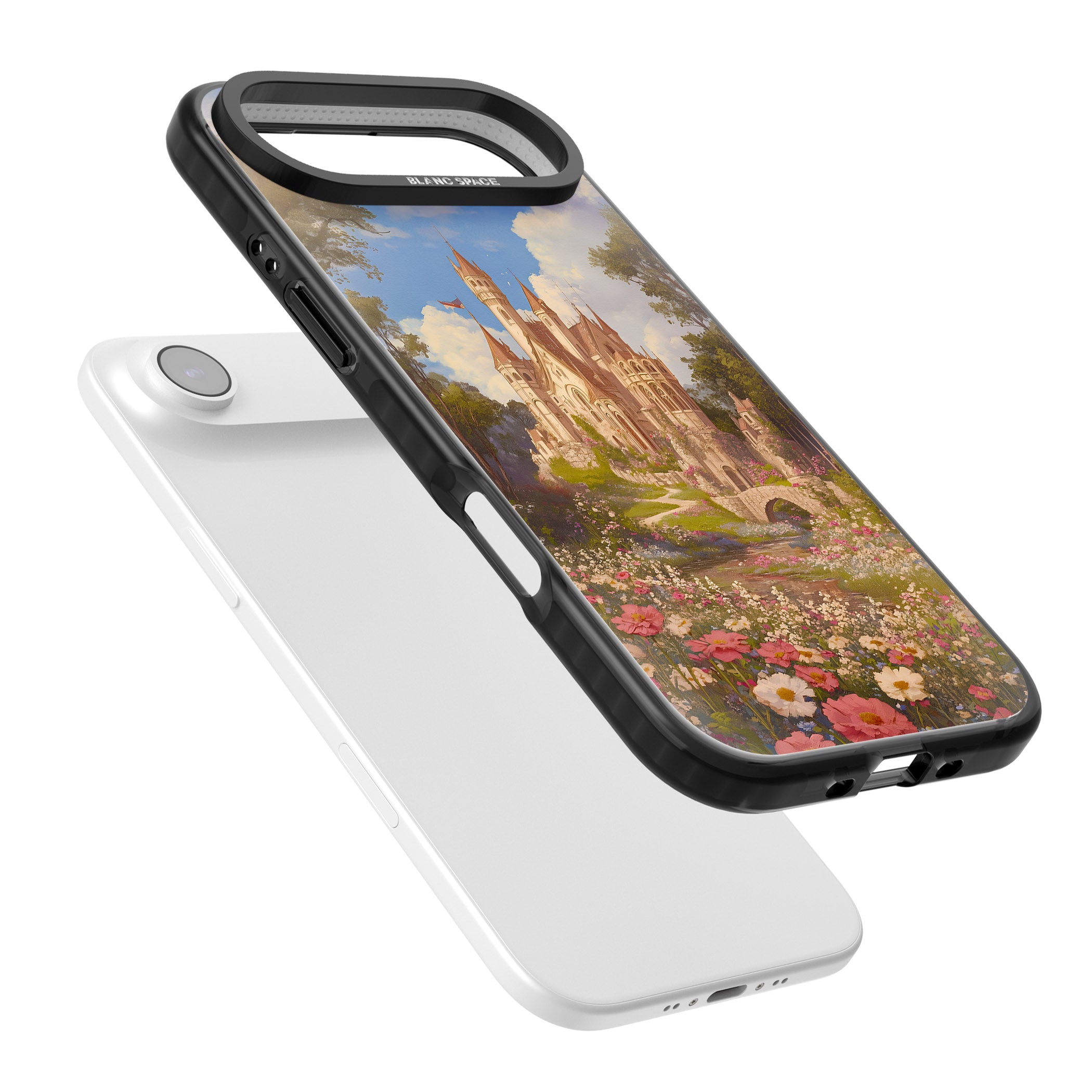 Castle Flower Fields iPhone 17 Air Impact Black Phone Case Colours