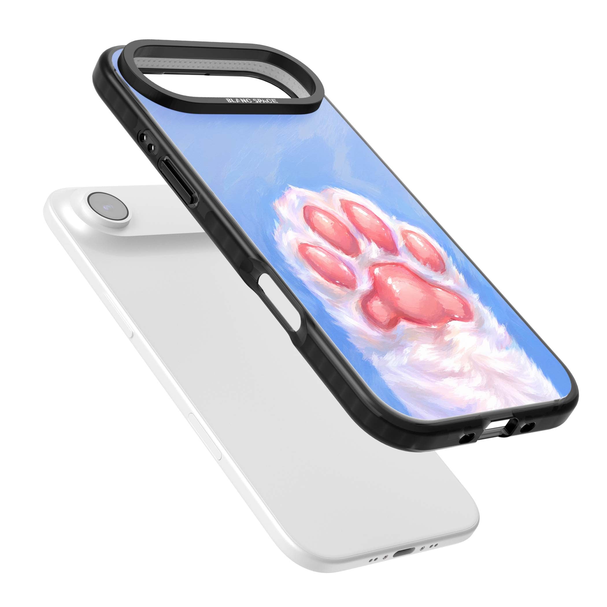 Soft White Paw cute iPhone case | Clear Impact case for iPhone Air