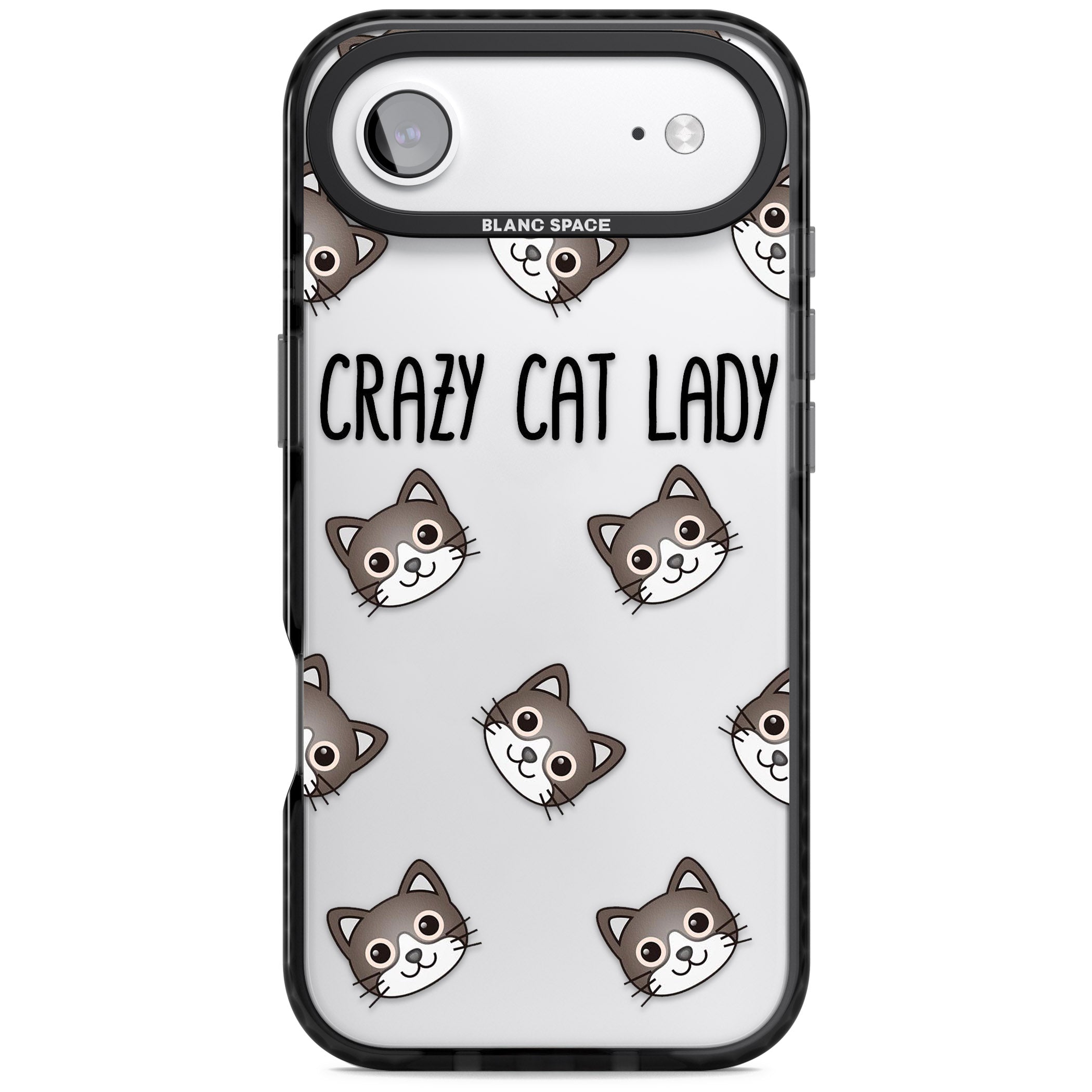 Crazy Cat Lady iPhone 17 Air Impact Black Phone Case