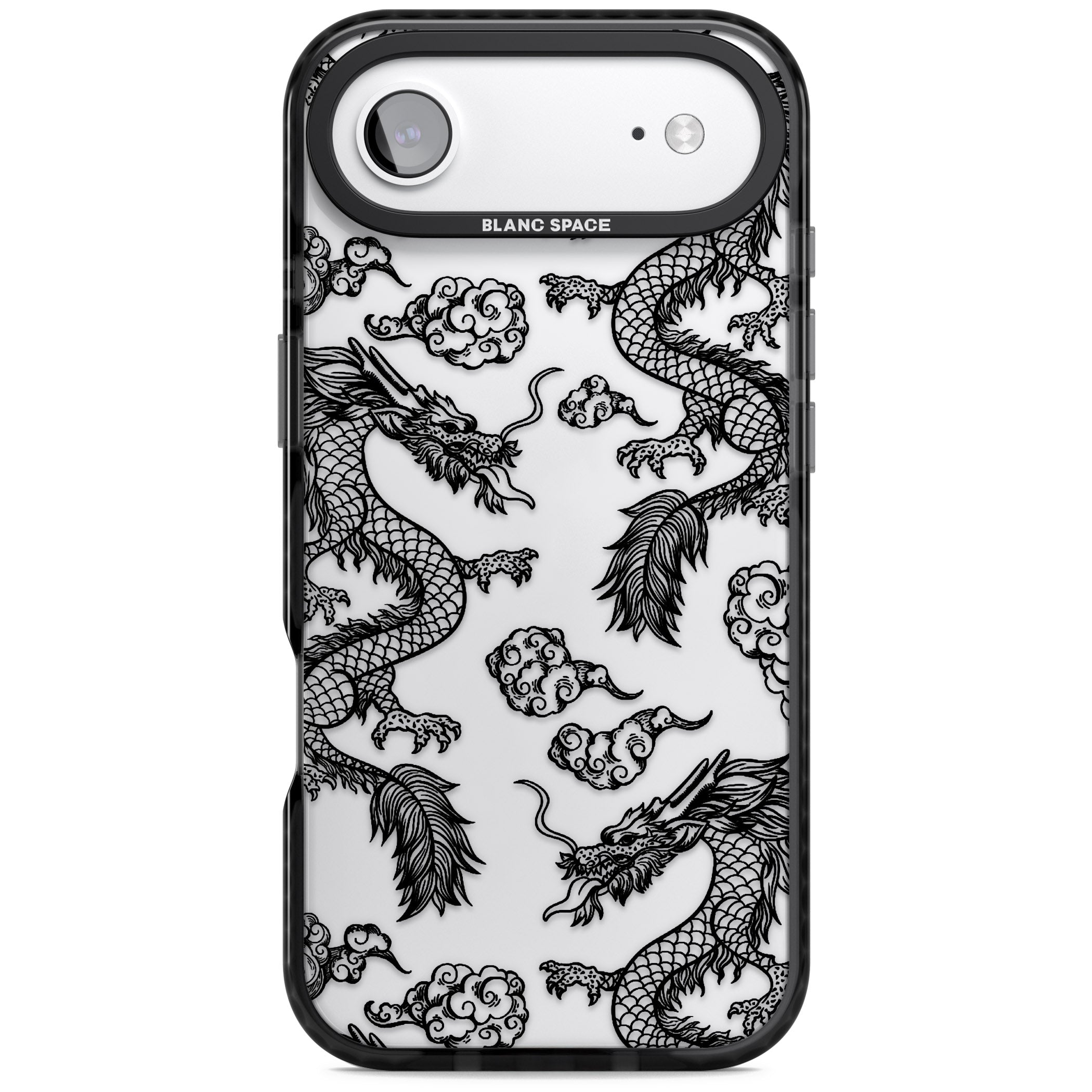 Black Dragon Pattern iPhone 17 Air Impact Black Phone Case