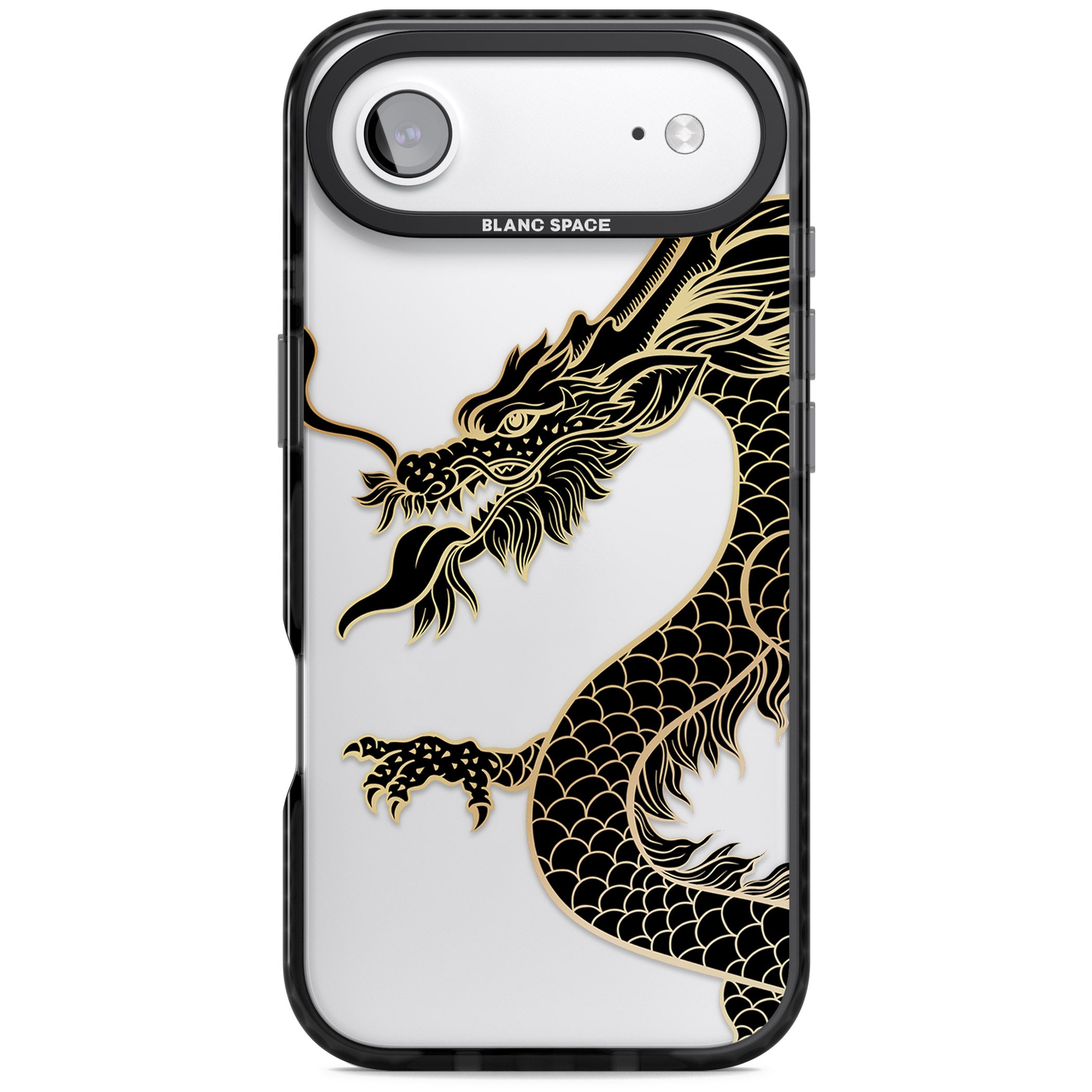 Large Black Dragon iPhone 17 Air Impact Black Phone Case