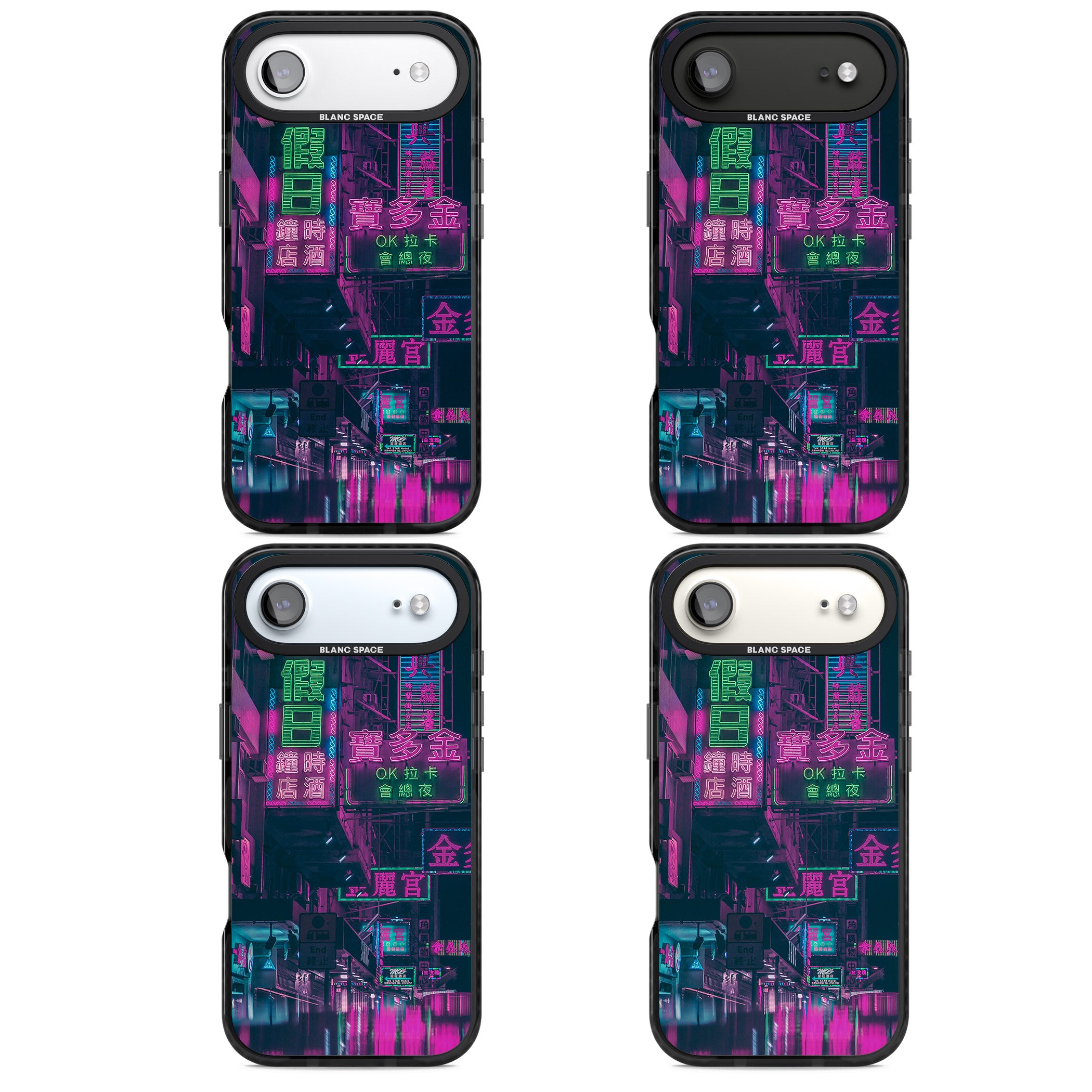 Neon Night Strip iPhone 17 Air Impact Black Phone Case APT Impact Protection