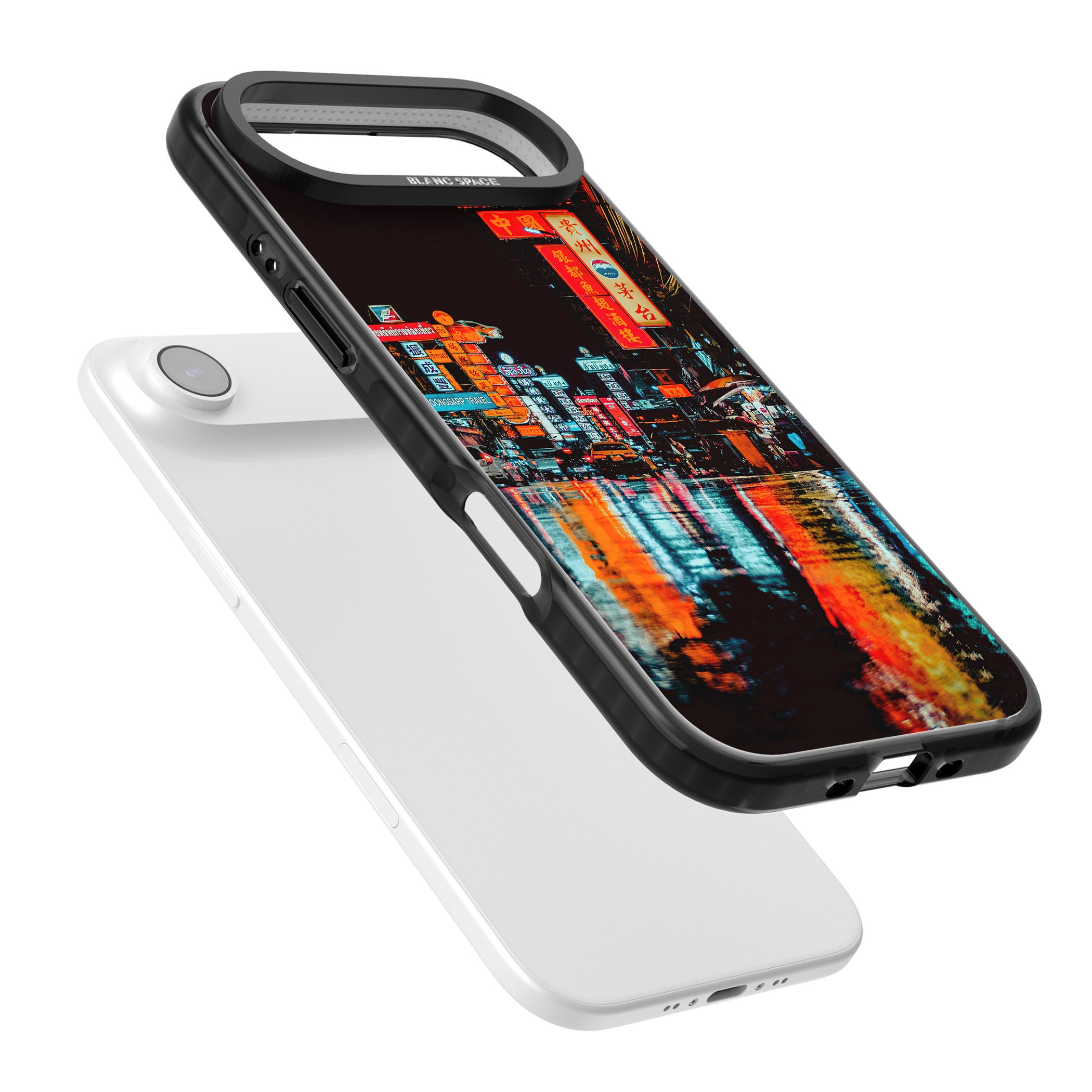 Neon City iPhone 17 Air Impact Black Phone Case Colours