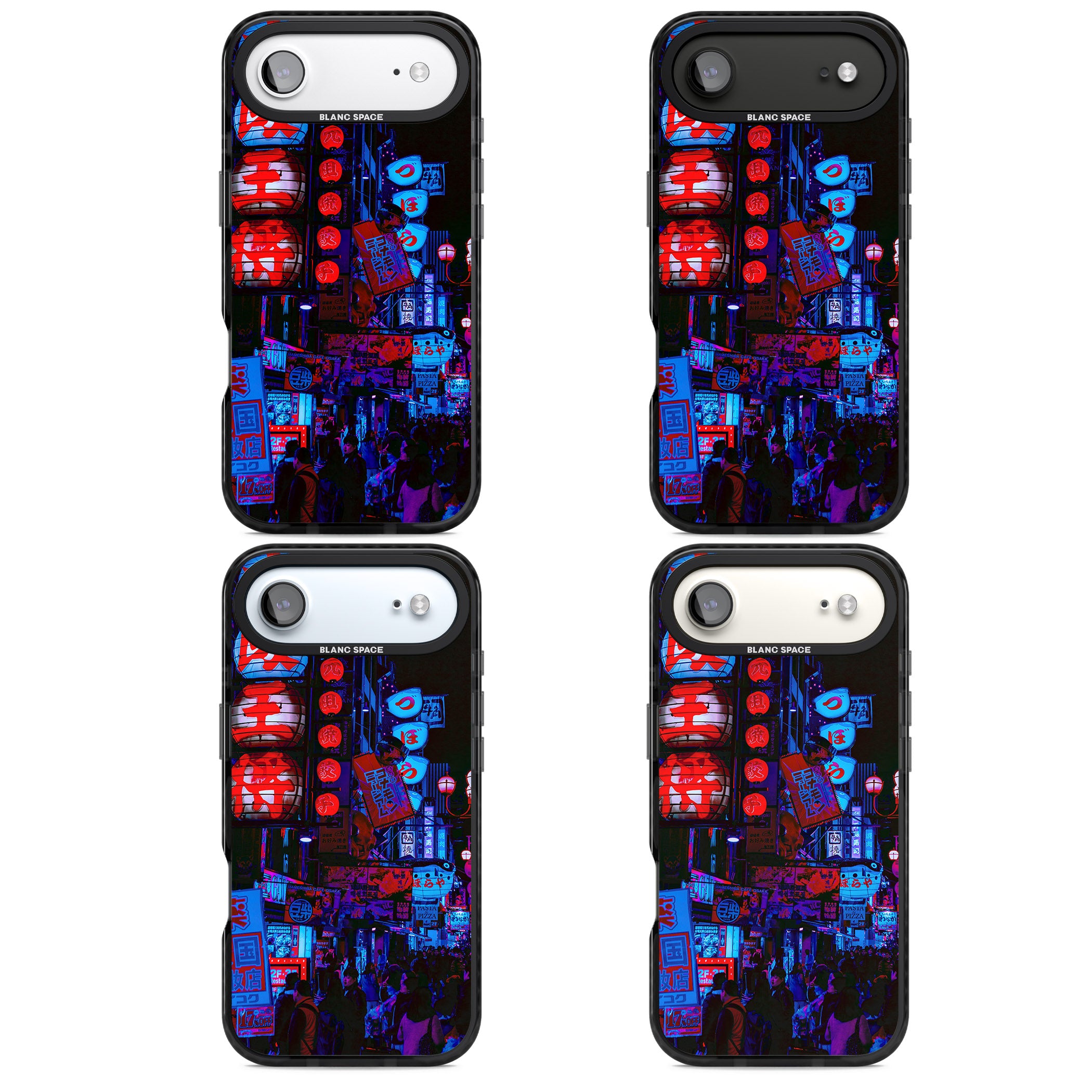 Neon City Nights iPhone 17 Air Impact Black Phone Case APT Impact Protection
