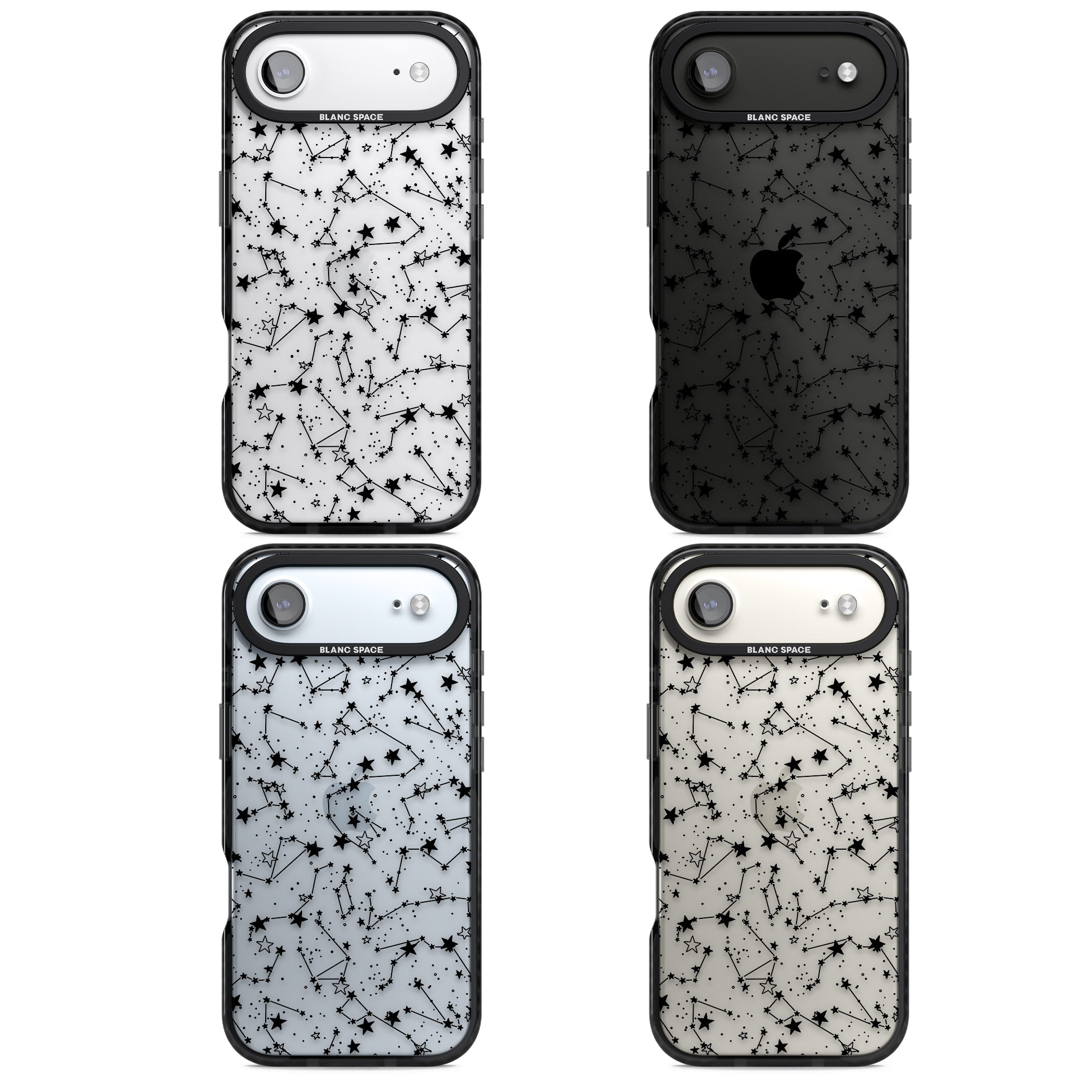 Midnight Constellations iPhone 17 Air Impact Black Phone Case APT Impact Protection
