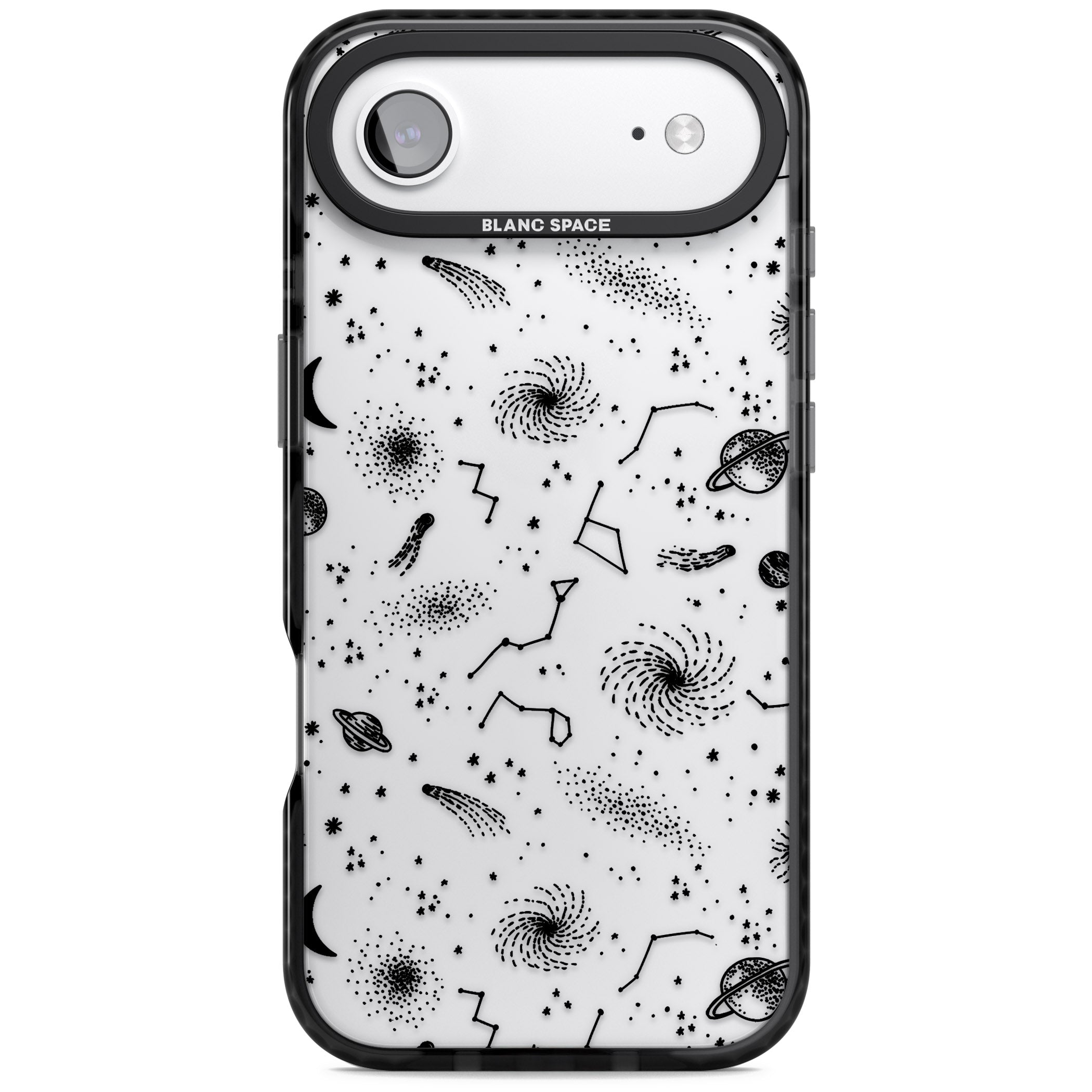 Galactic Sketch iPhone 17 Air Impact Black Phone Case