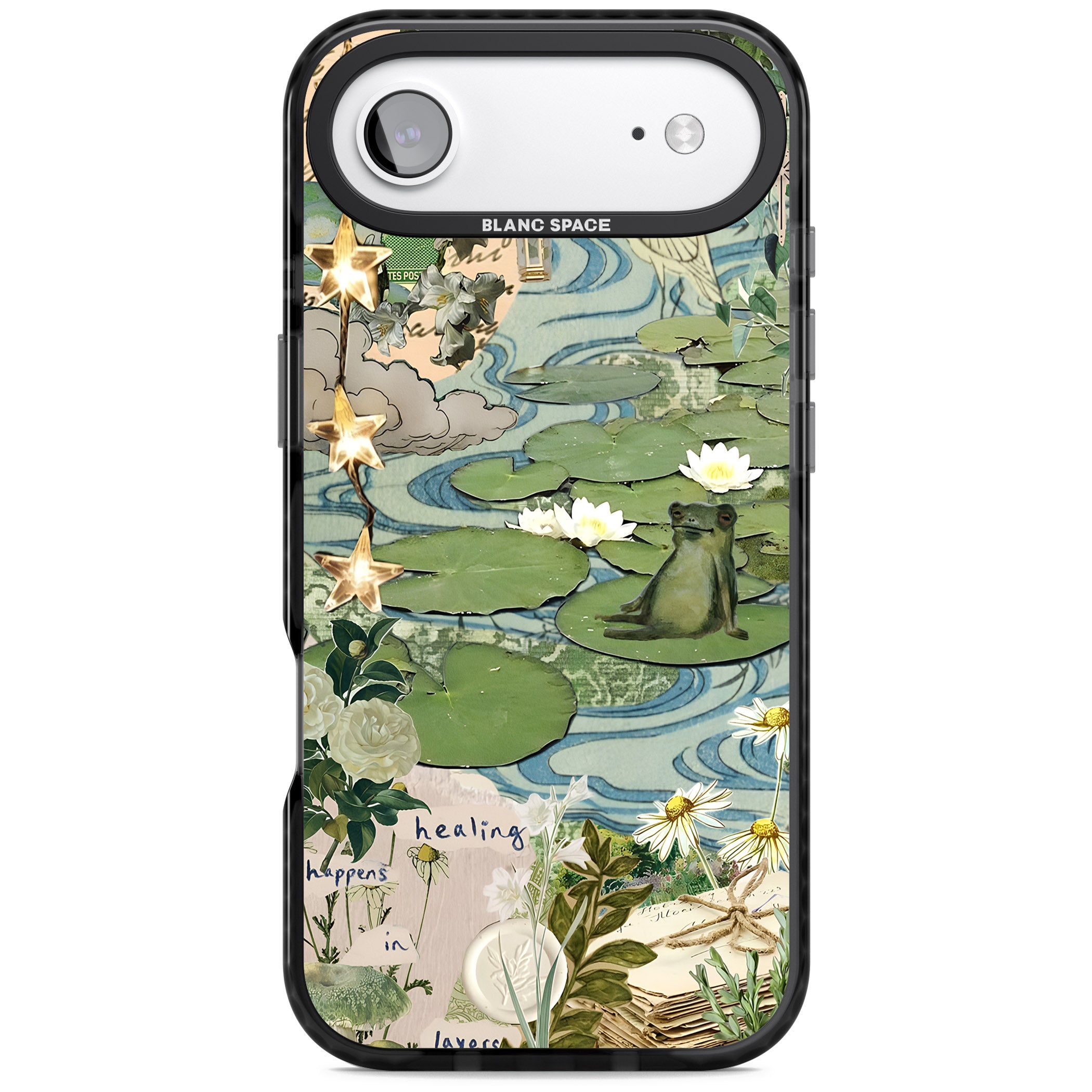 Lily Pad River iPhone 17 Air Impact Black Phone Case
