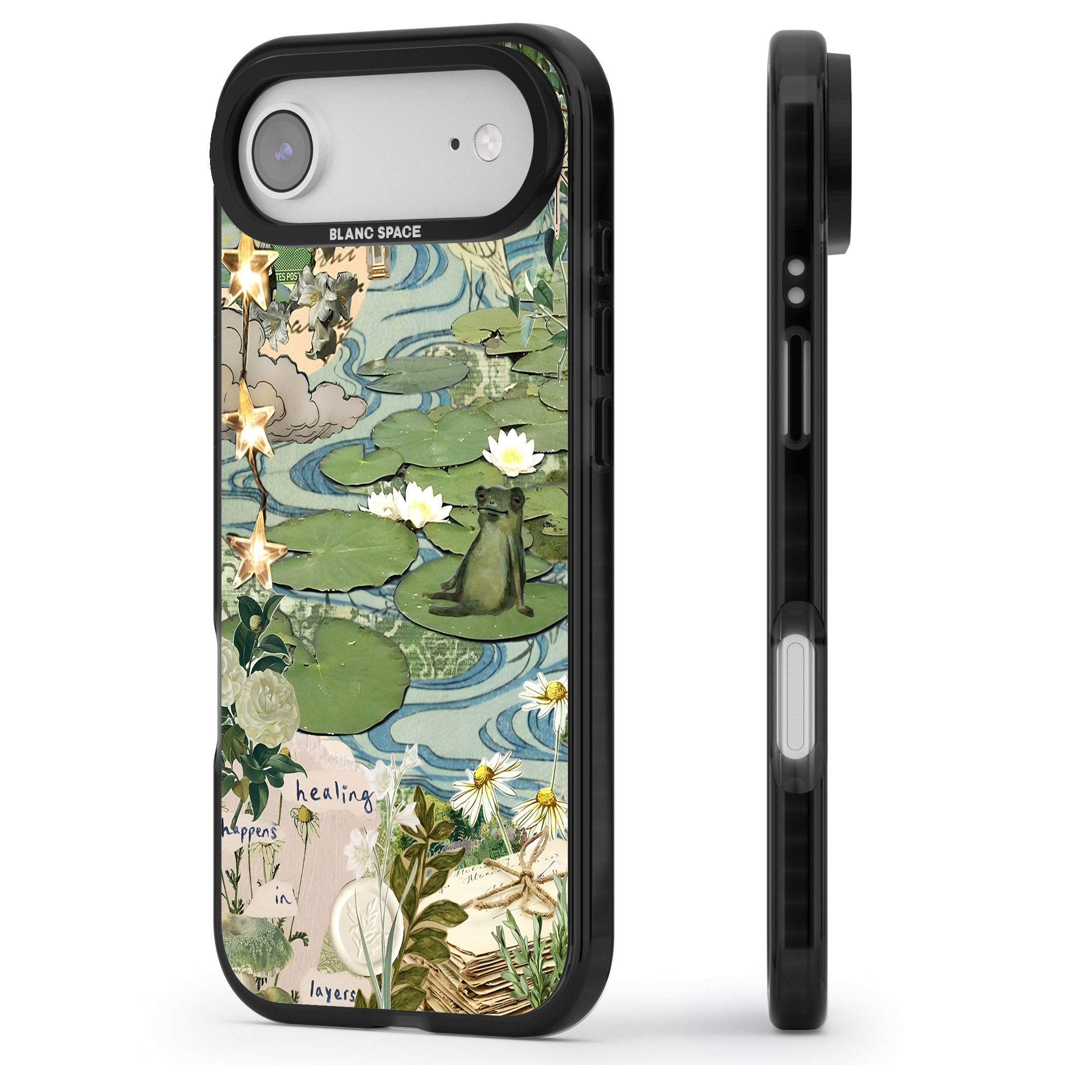 Lily Pad River iPhone 17 Air Impact Black Phone Case Side Profile
