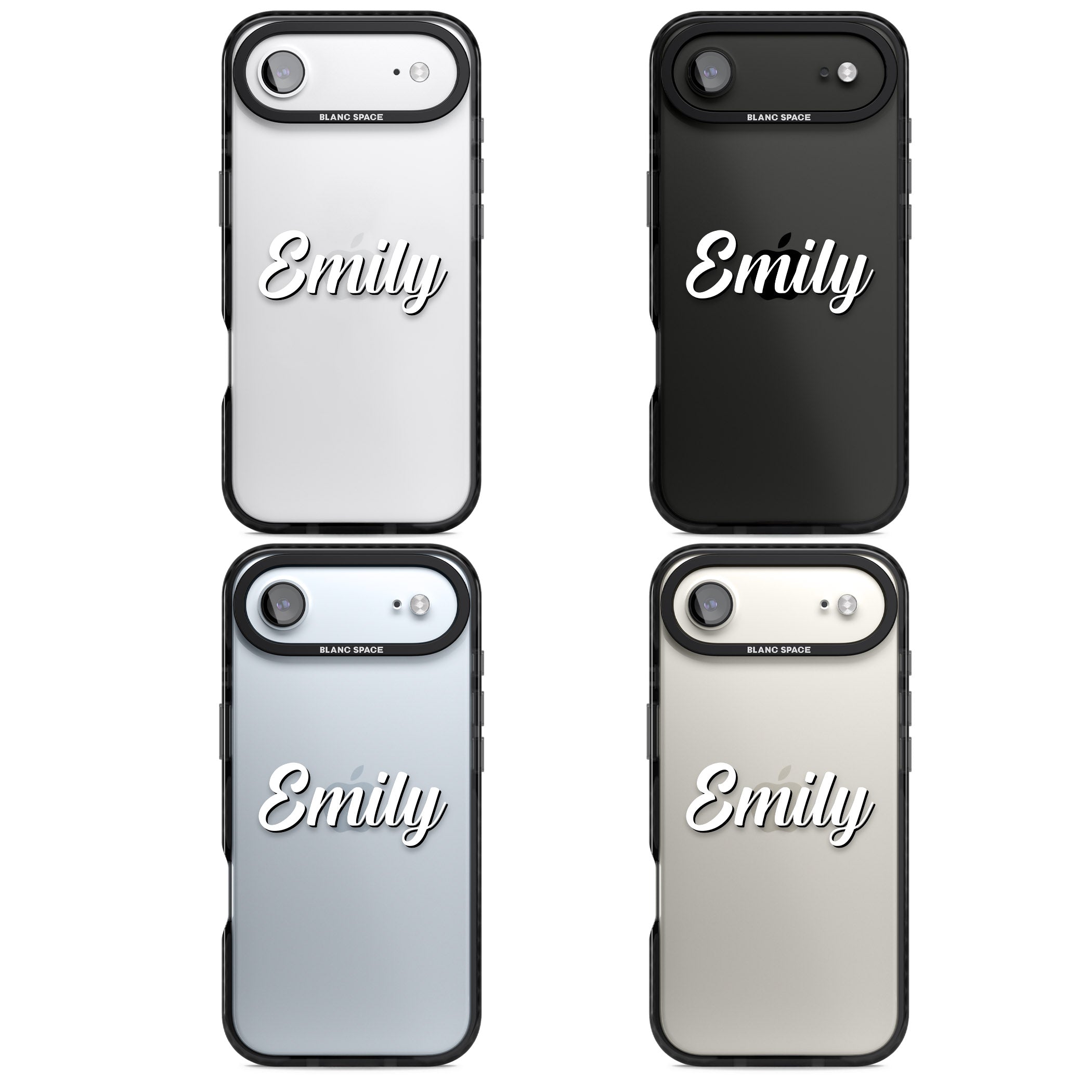 Personalised Cute Name iPhone 17 Air Impact Black Phone Case APT Impact Protection