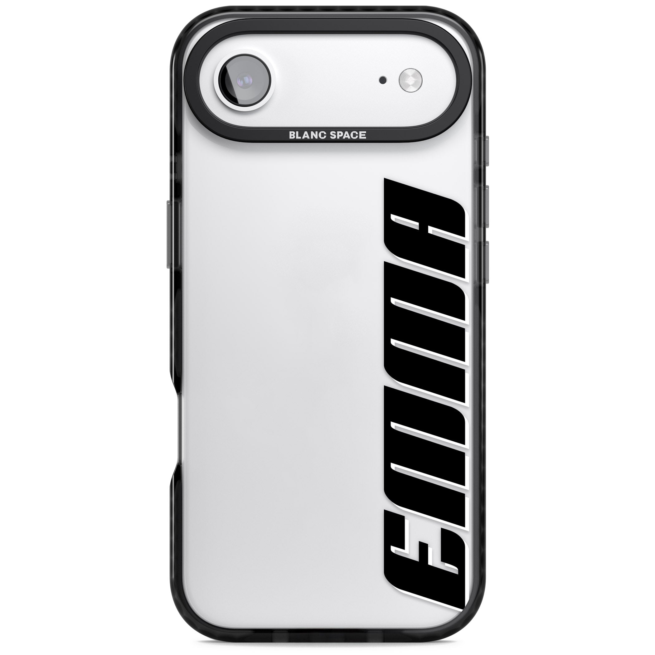 Personalised Vertical Bold Name iPhone 17 Air Impact Black Phone Case