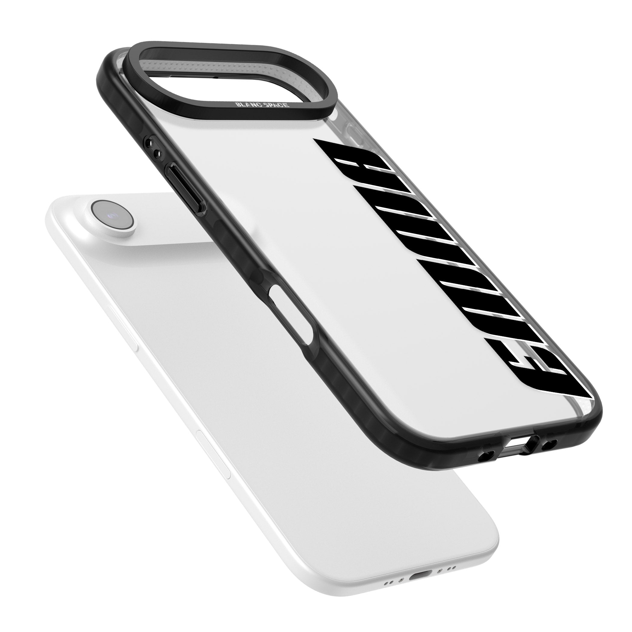 Personalised Vertical Bold Name iPhone 17 Air Impact Black Phone Case Colours