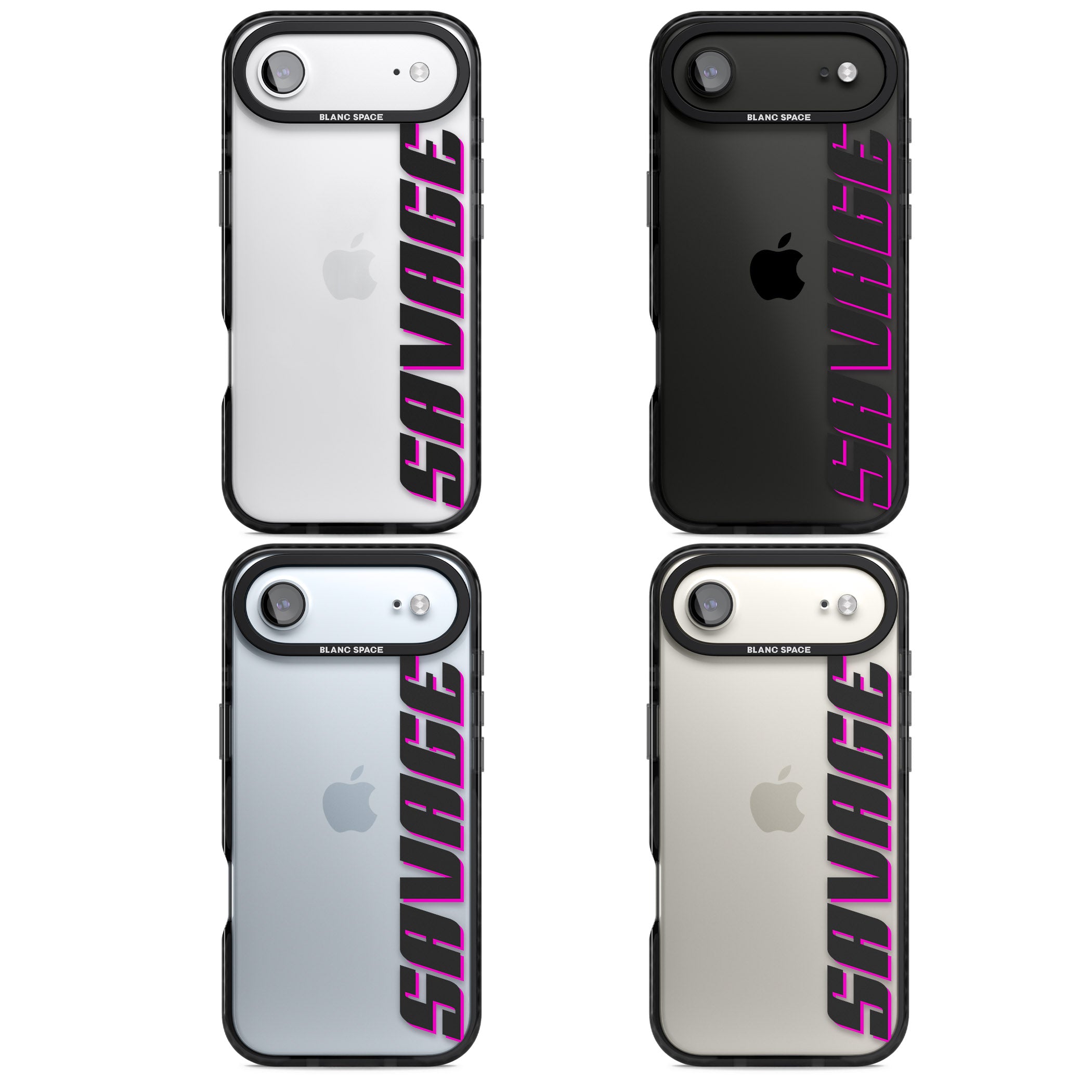 Personalised Cool Vertical Name iPhone 17 Air Impact Black Phone Case APT Impact Protection