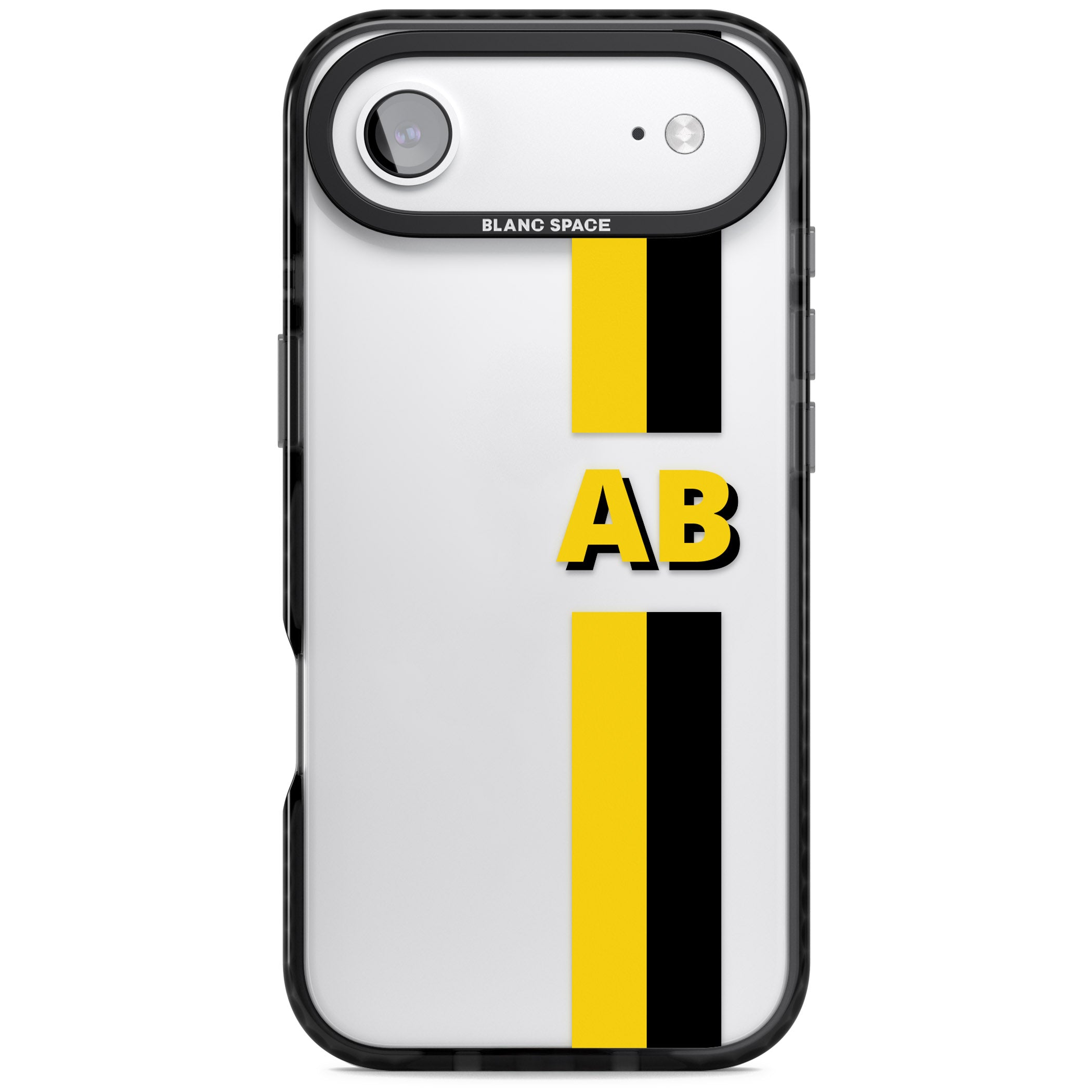 Personalised Bold Name Striped iPhone 17 Air Impact Black Phone Case