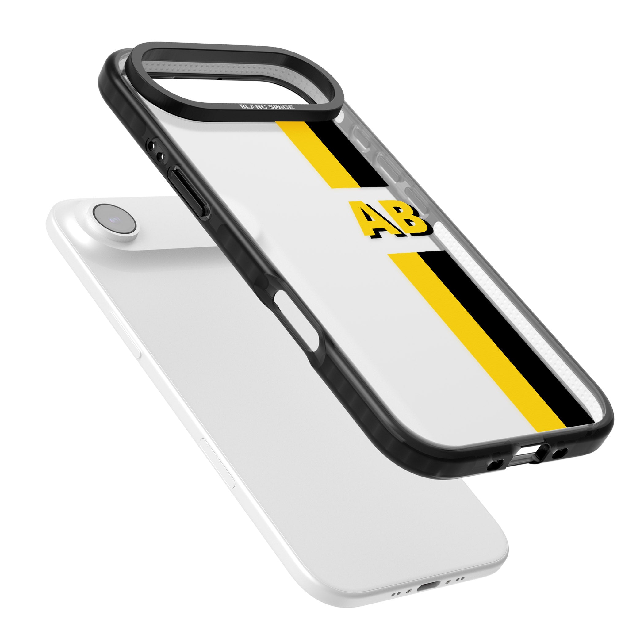 Personalised Bold Name Striped iPhone 17 Air Impact Black Phone Case Colours