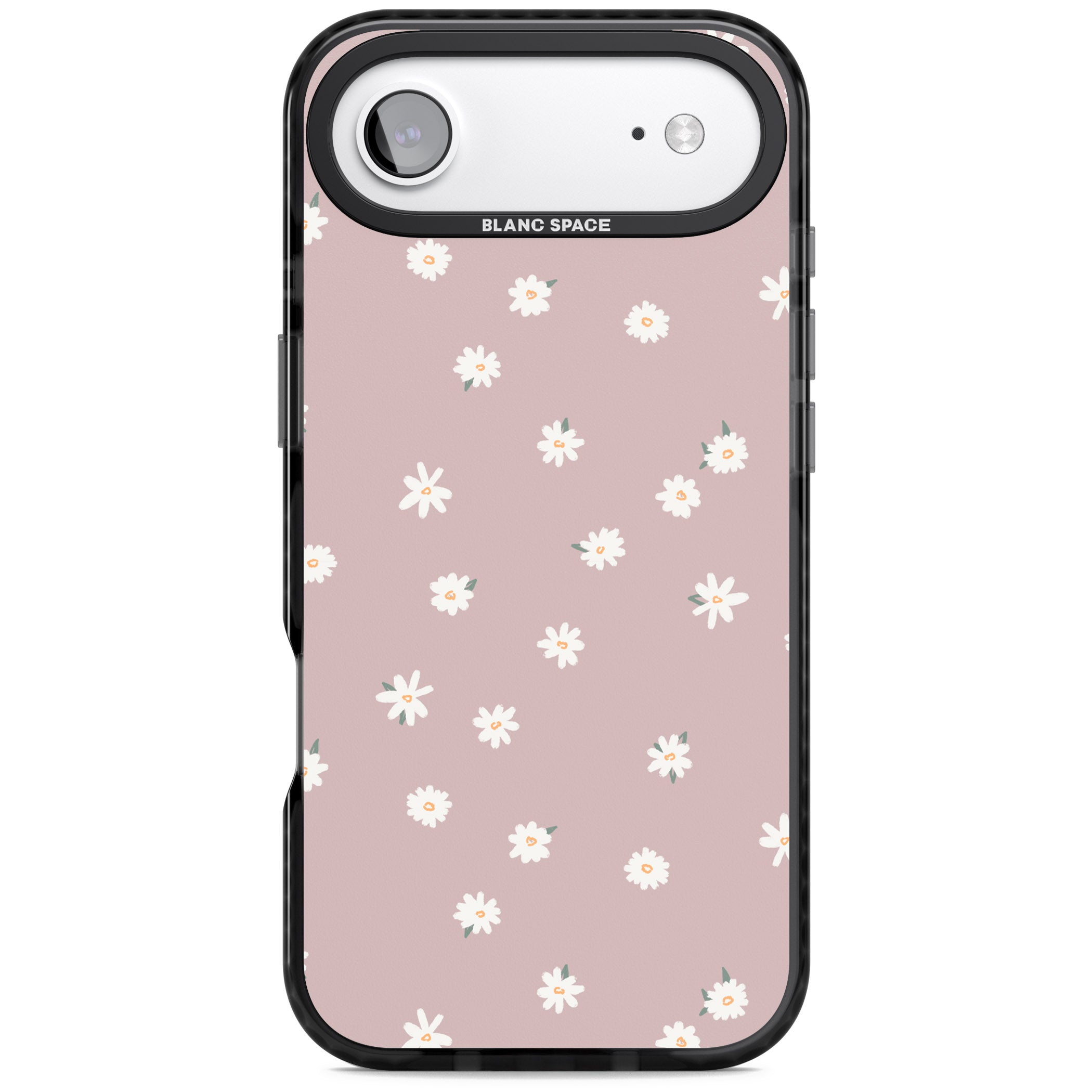 Dusty Pink Daisy iPhone 17 Air Impact Black Phone Case