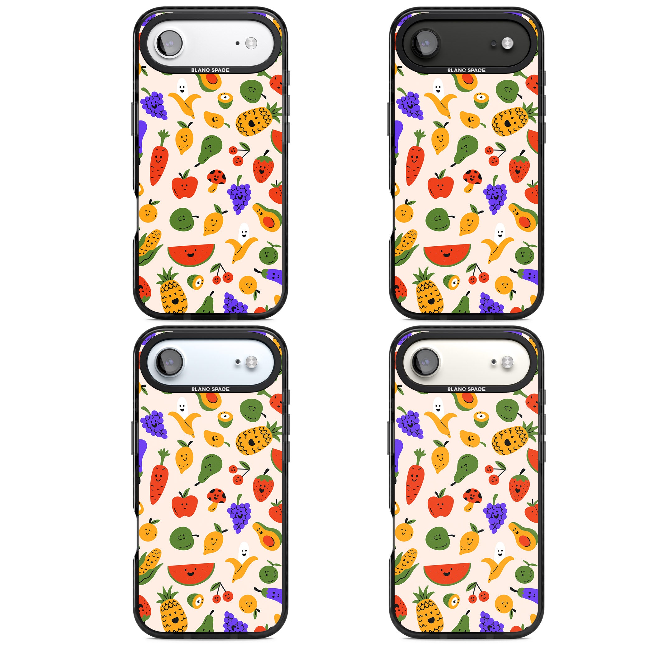 Kawaii Fruit iPhone 17 Air Impact Black Phone Case APT Impact Protection
