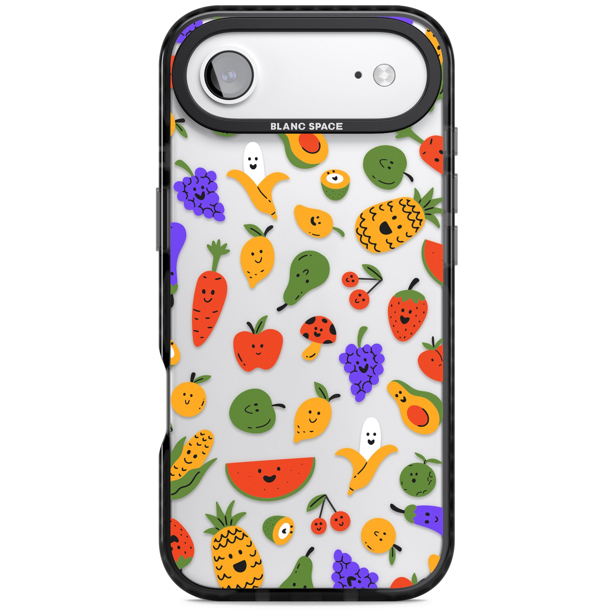 Playful Fruit Kawaii iPhone 17 Air Impact Black Phone Case