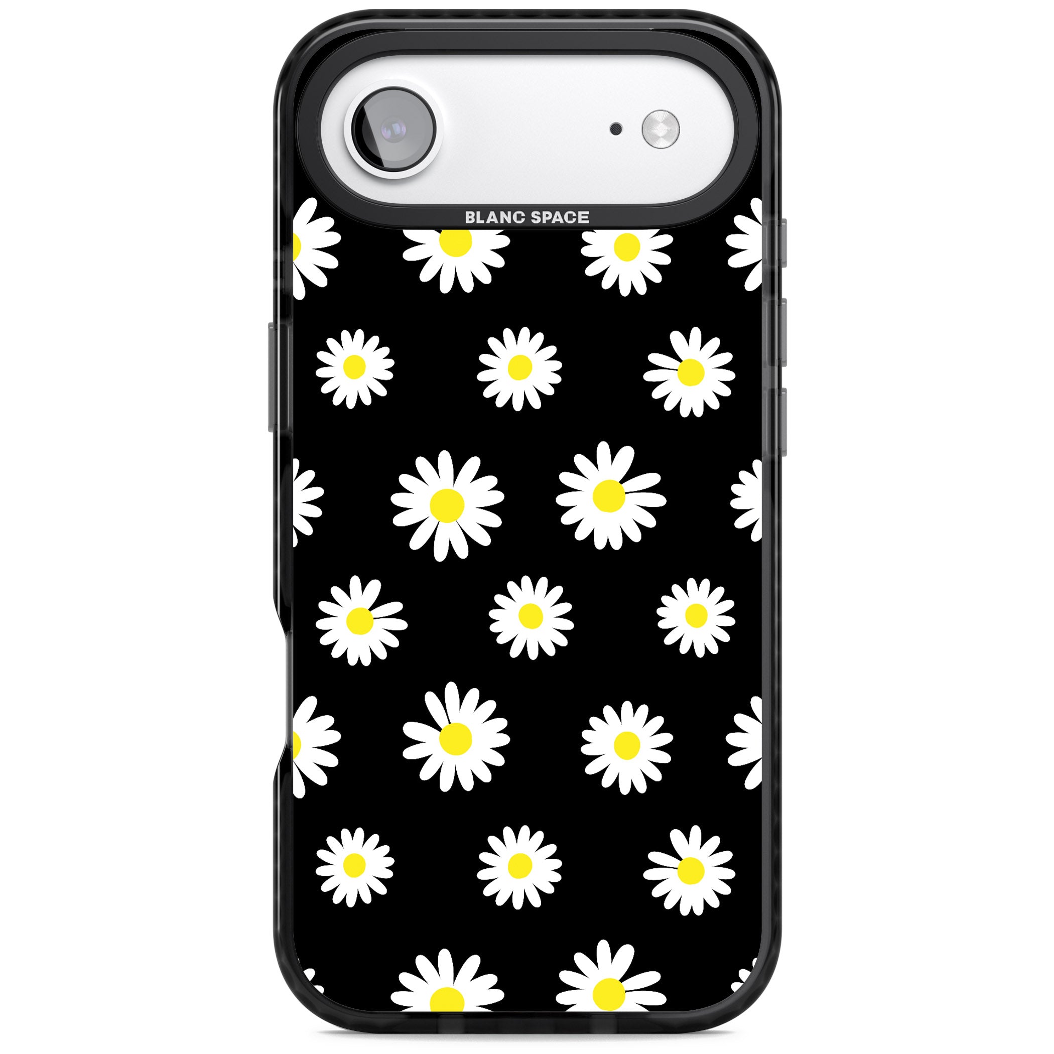 Personalised Chic Daisy Pattern iPhone 17 Air Impact Black Phone Case