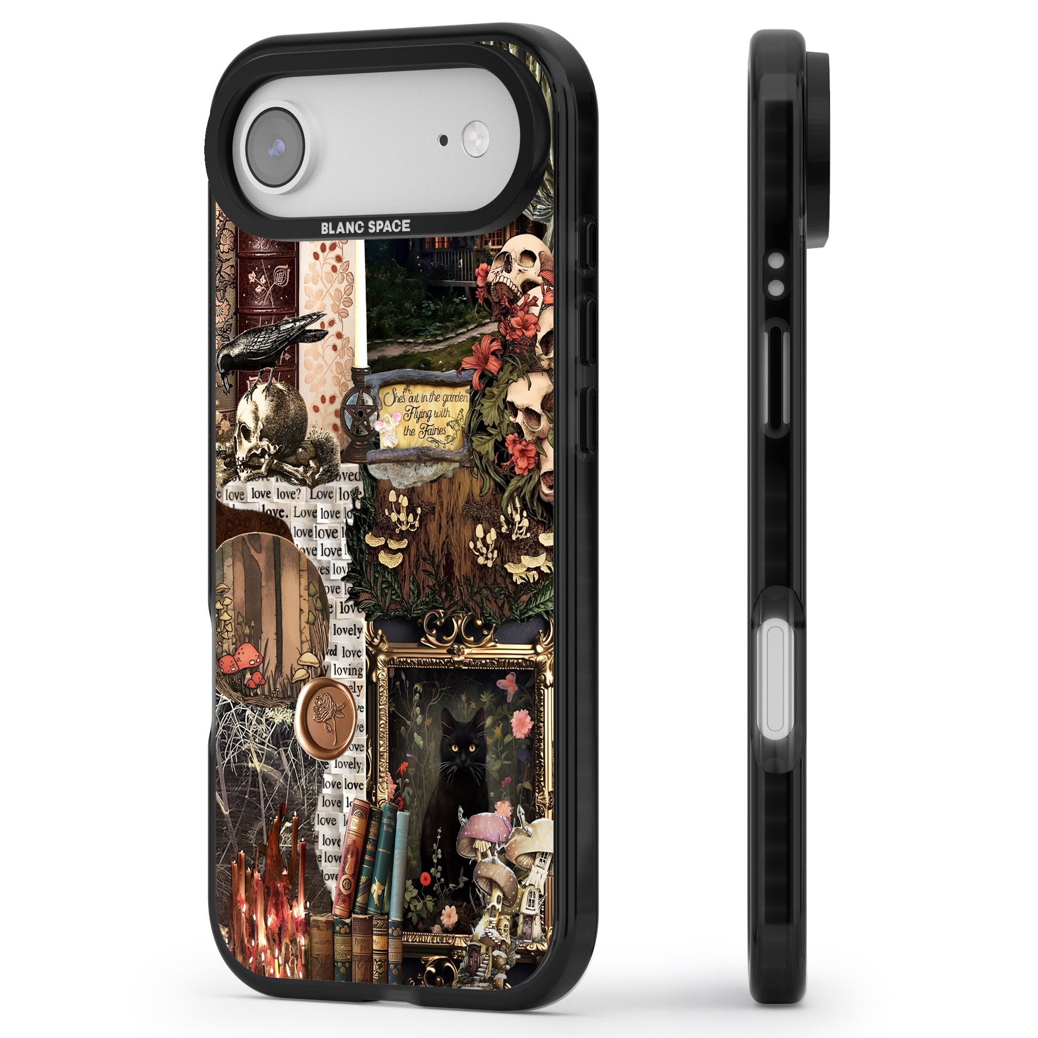 Academia Collage iPhone 17 Air Impact Black Phone Case Side Profile